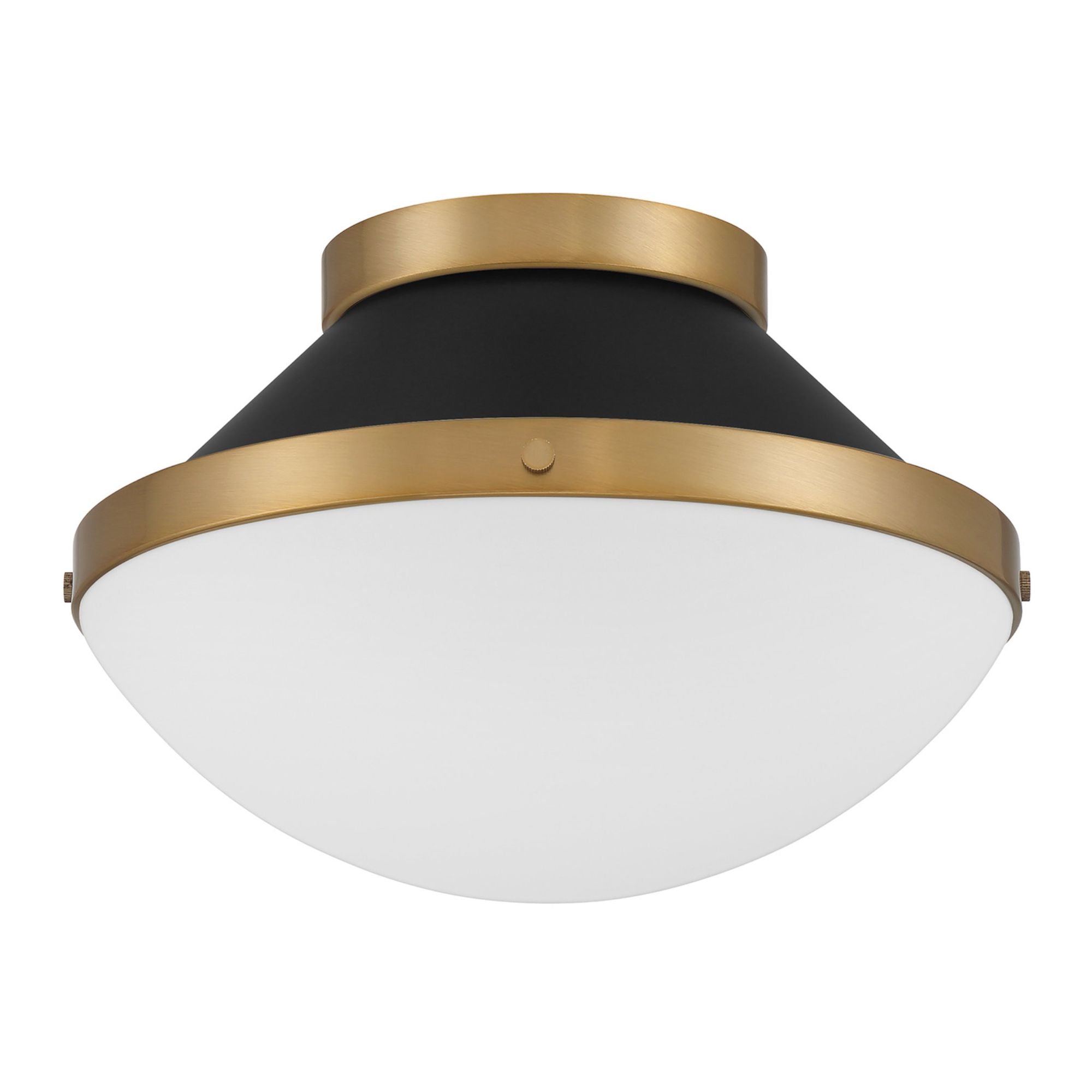 Xander 12.25'' Vibrant Gold + Matte Black Flush Mount Black 12.25"W x 8.25"H x 12.25"D