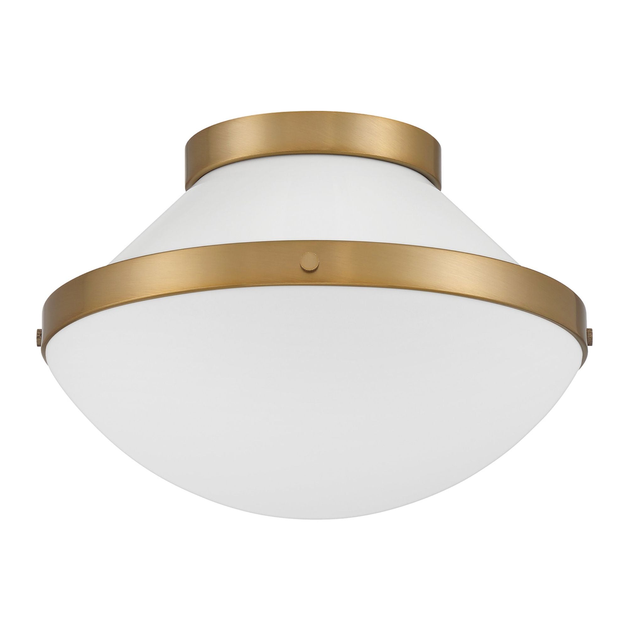 Xander 12.25'' Vibrant Gold + White Flush Mount White 12.25"W x 8.25"H x 12.25"D