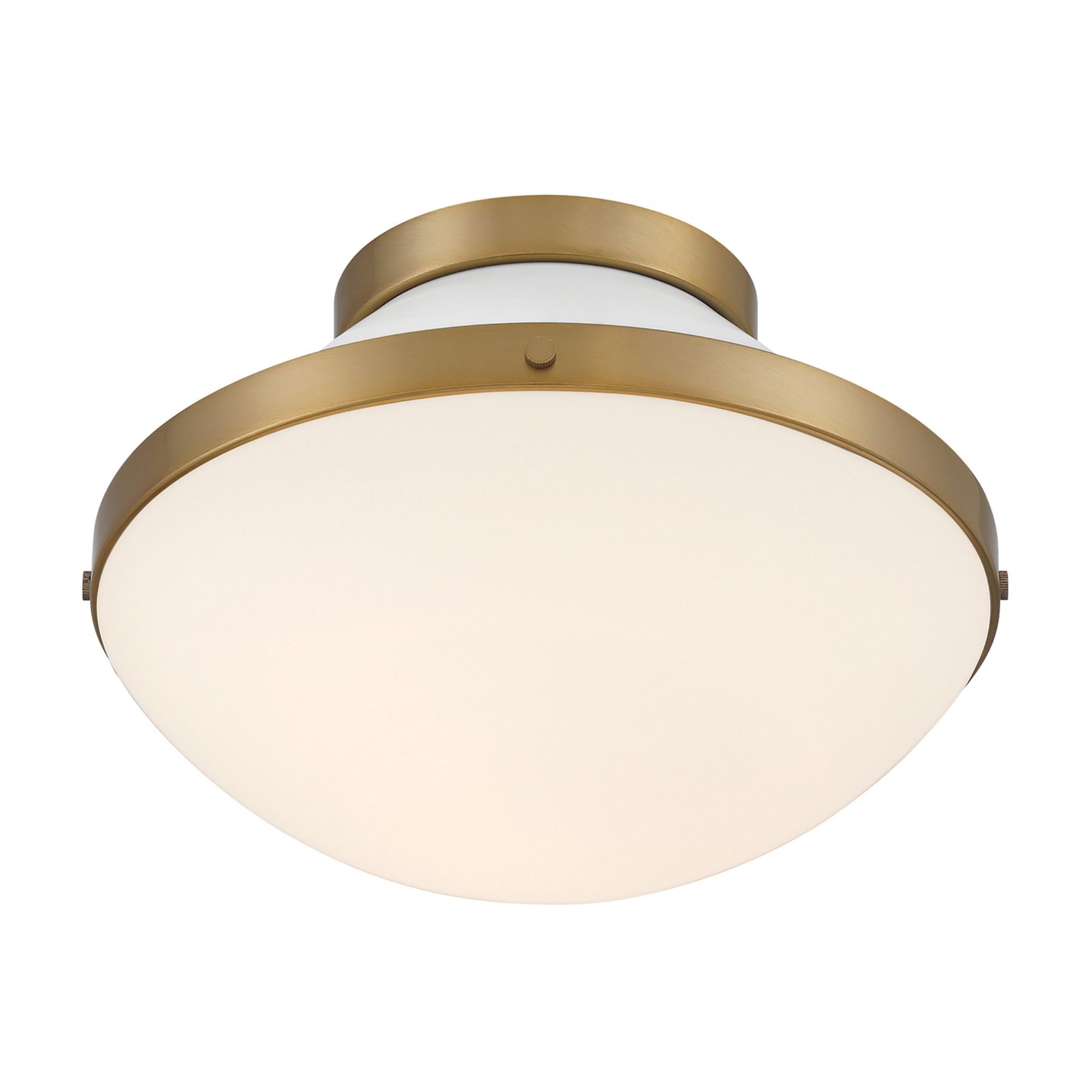 Xander 12.25'' Vibrant Gold + White Flush Mount White 12.25"W x 8.25"H x 12.25"D
