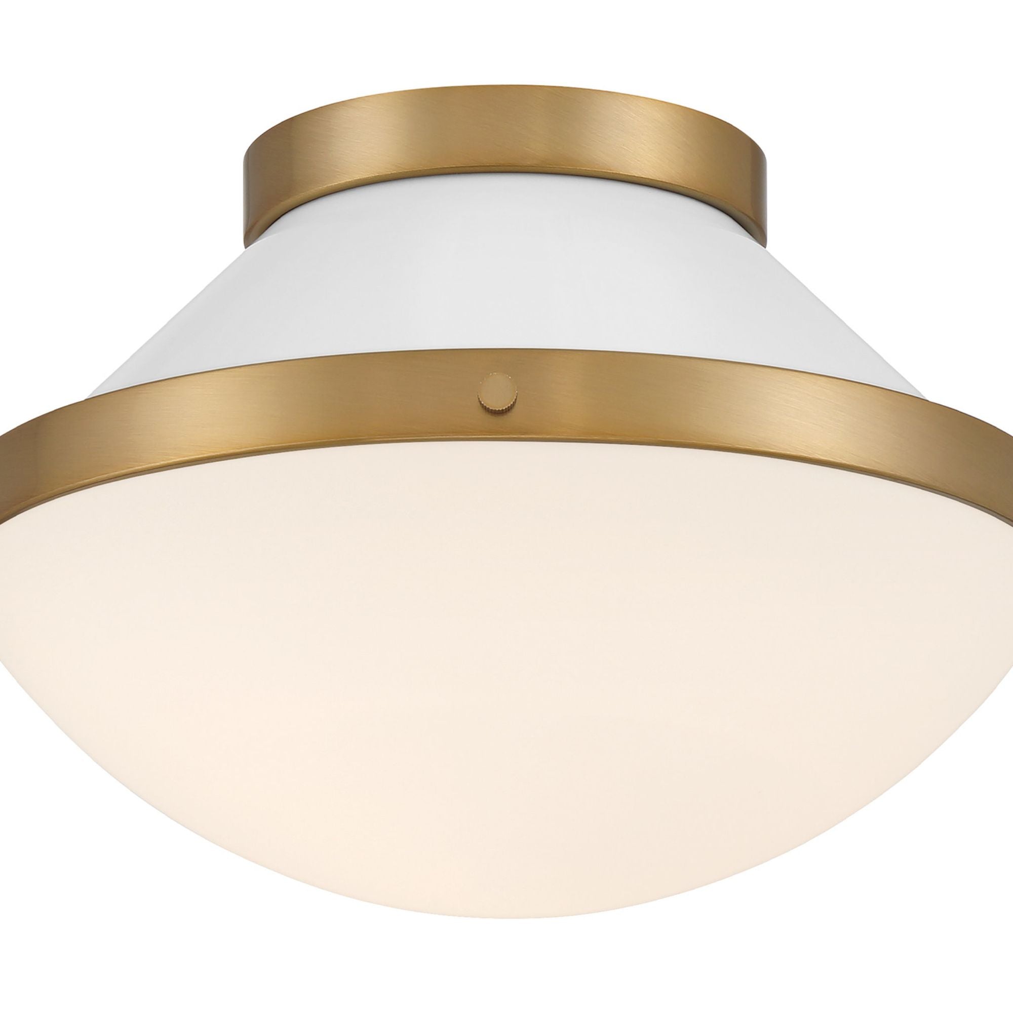 Xander 12.25'' Vibrant Gold + White Flush Mount White 12.25"W x 8.25"H x 12.25"D
