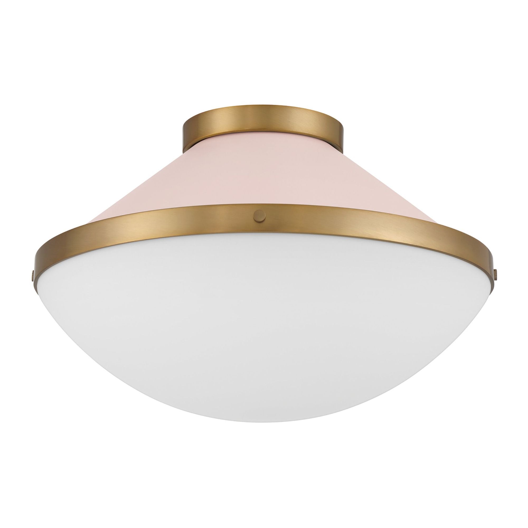 Xander 16.25'' Vibrant Gold + Blush Flush Mount Pink 16.25"W x 10.5"H x 16.25"D