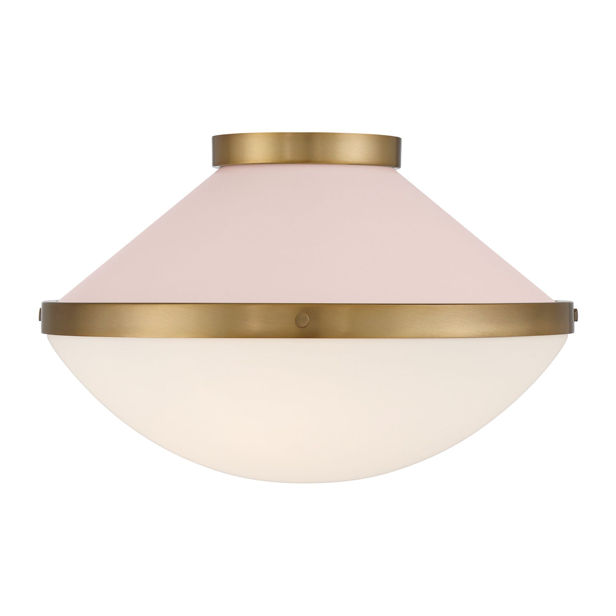 Xander 16.25'' Vibrant Gold + Blush Flush Mount Pink 16.25"W x 10.5"H x 16.25"D