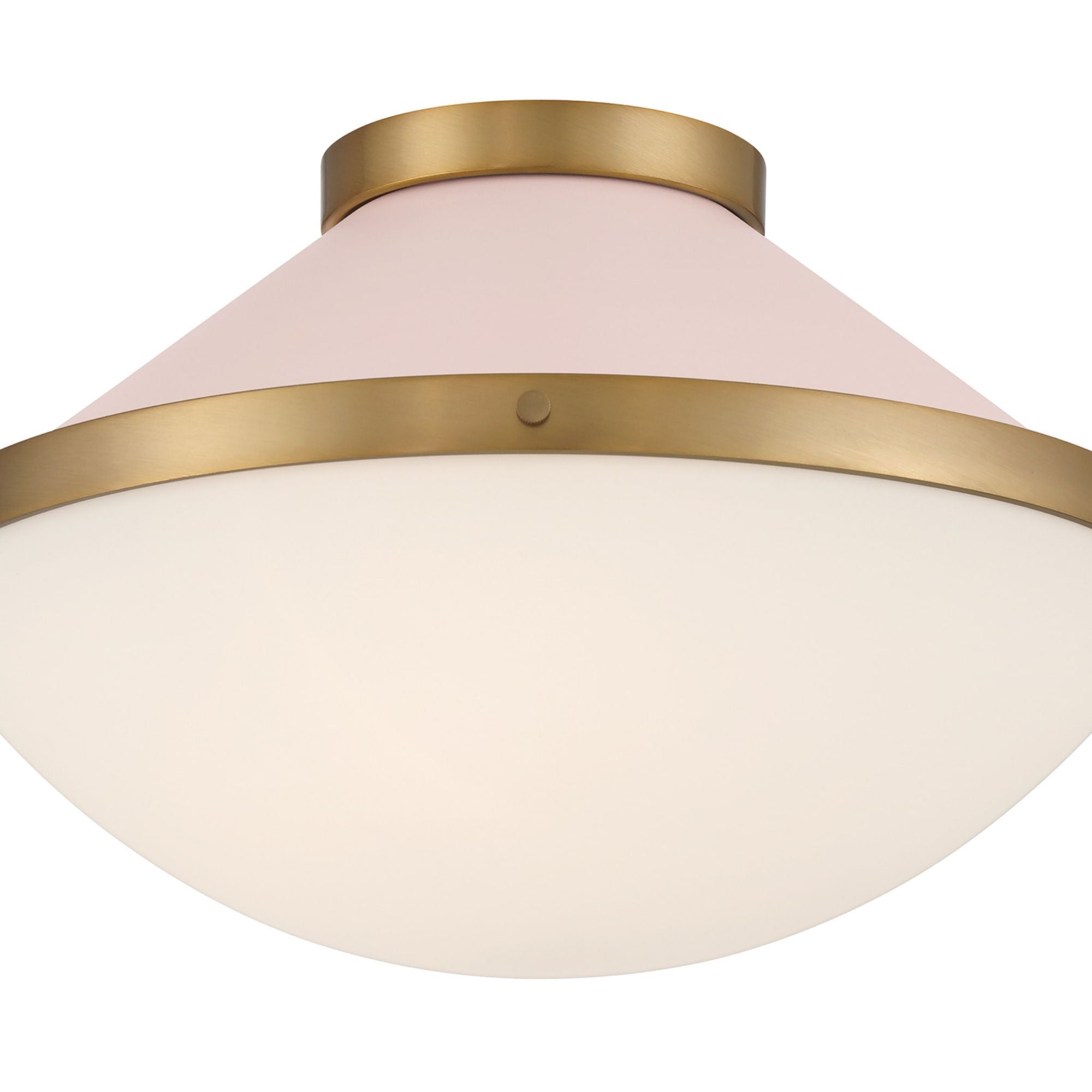 Xander 16.25'' Vibrant Gold + Blush Flush Mount Pink 16.25"W x 10.5"H x 16.25"D