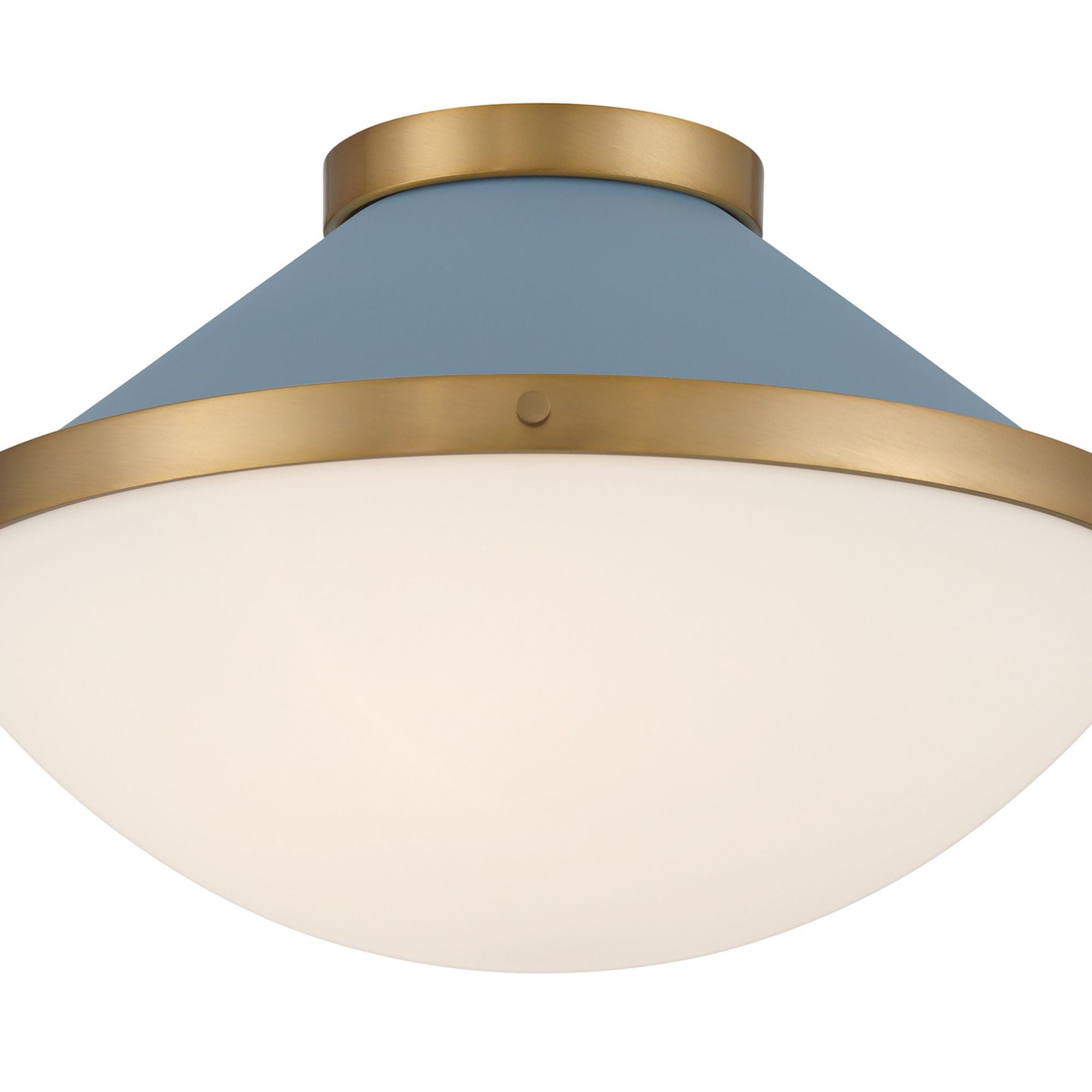 Xander 16.25'' Vibrant Gold + Blue Flush Mount Blue 16.25"W x 10.5"H x 16.25"D