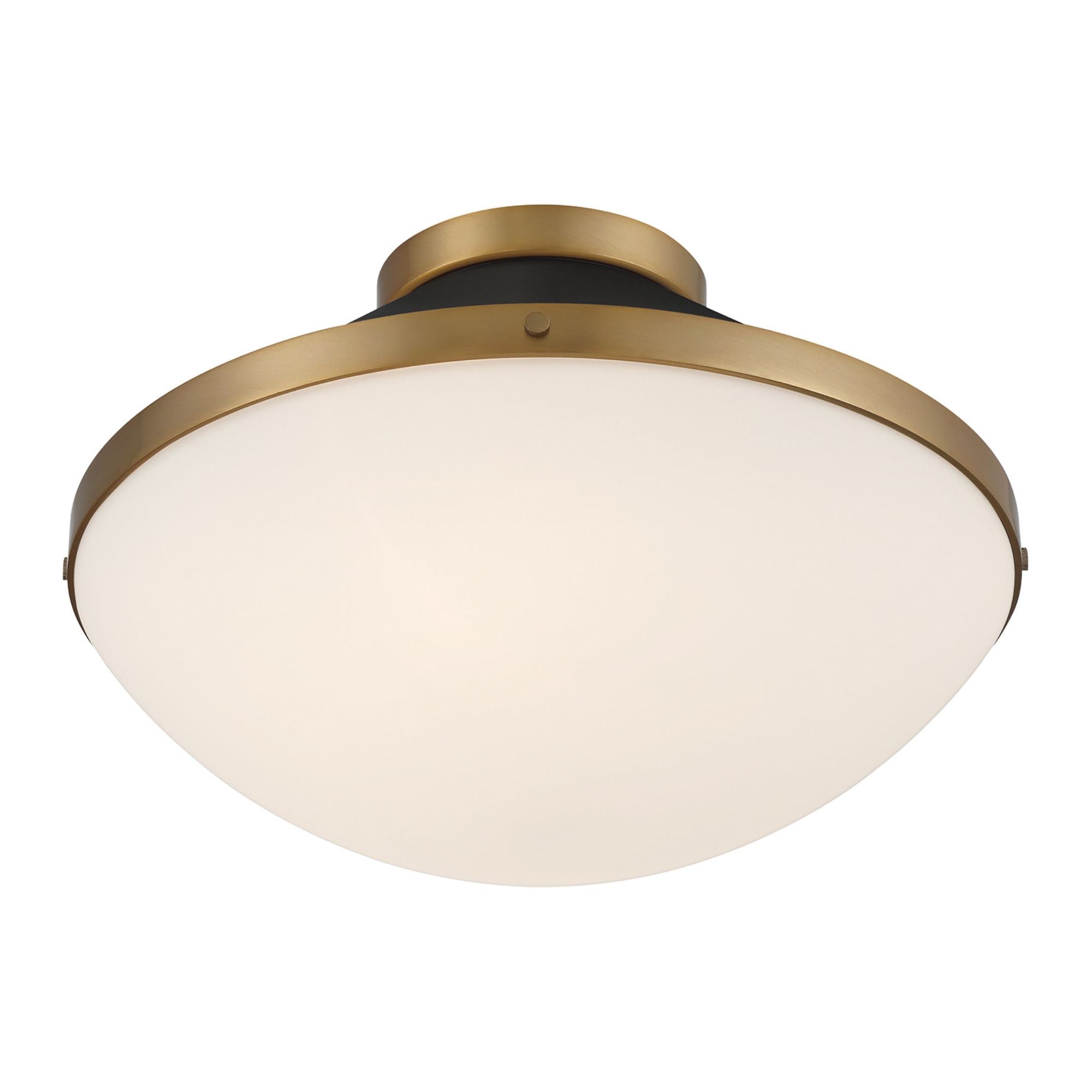 Xander 16.25'' Vibrant Gold + Matte Black Flush Mount Black 16.25"W x 10.5"H x 16.25"D