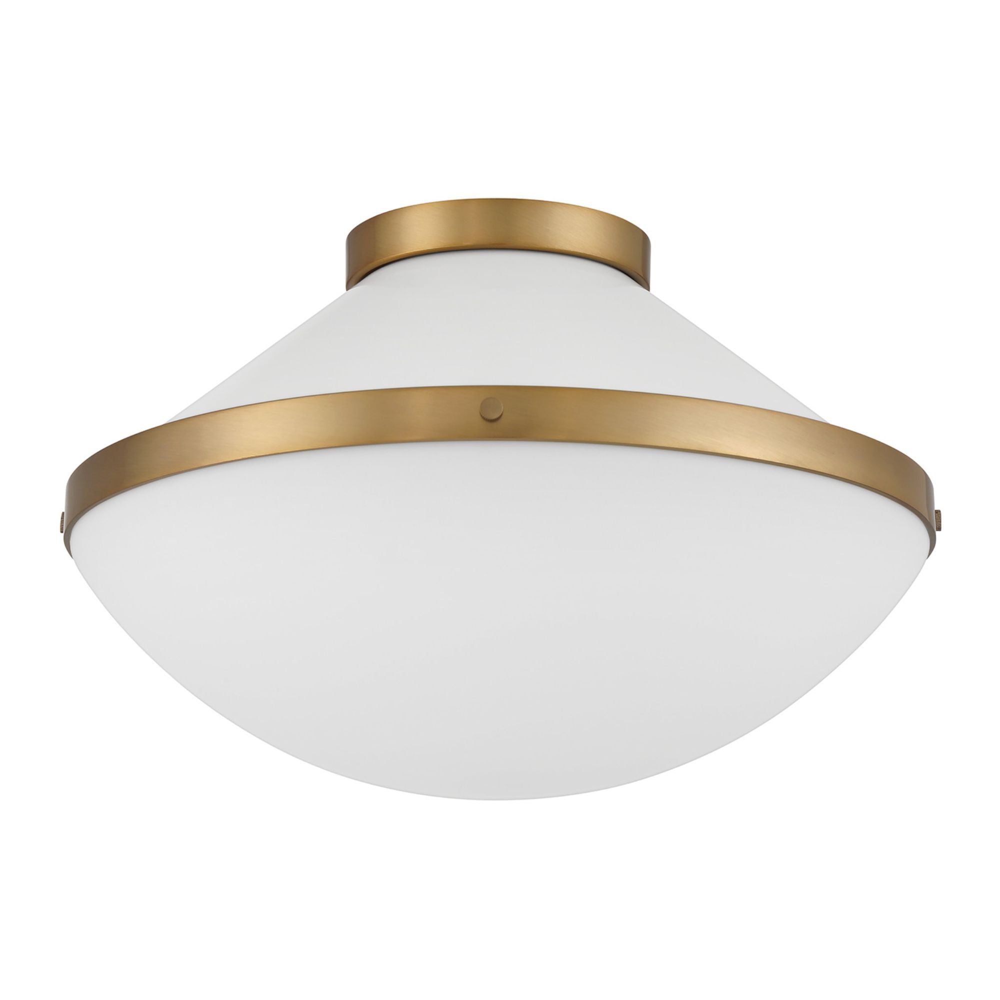 Xander 16.25'' Vibrant Gold + White Flush Mount White 16.25"W x 10.5"H x 16.25"D