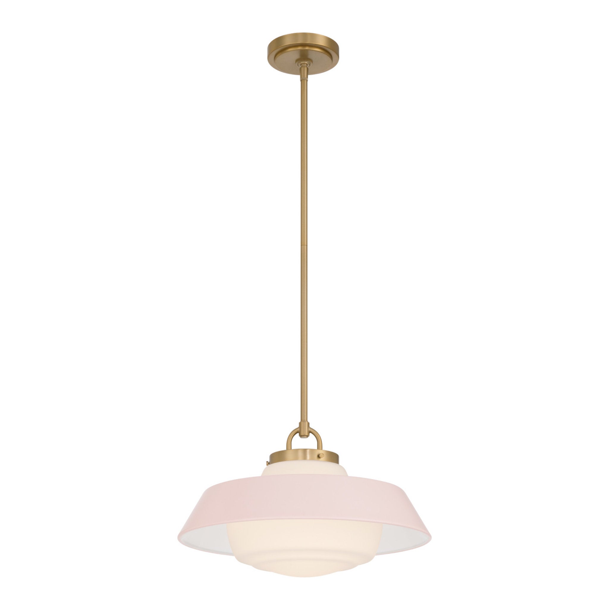 Xander 16'' Vibrant Gold + Blush Pendant Pink 16"W x 10"H x 16"D