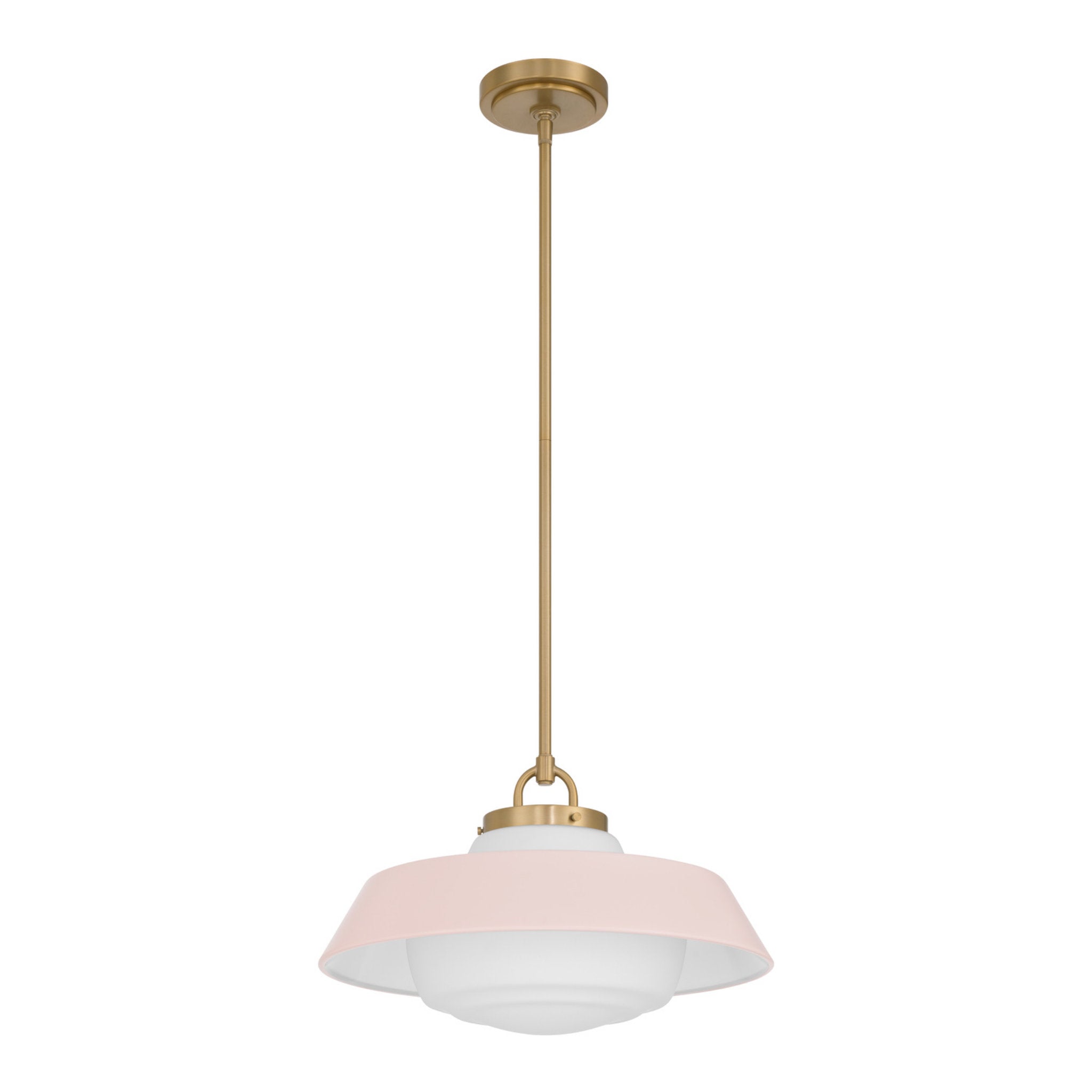 Xander 16'' Vibrant Gold + Blush Pendant Pink 16"W x 10"H x 16"D