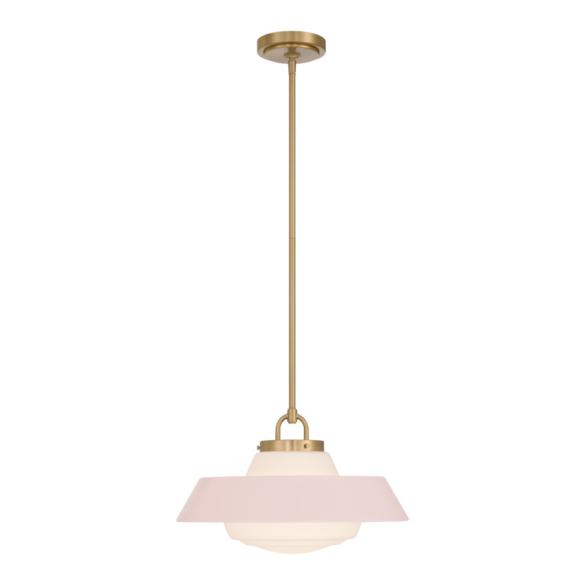Xander 16'' Vibrant Gold + Blush Pendant Pink 16"W x 10"H x 16"D