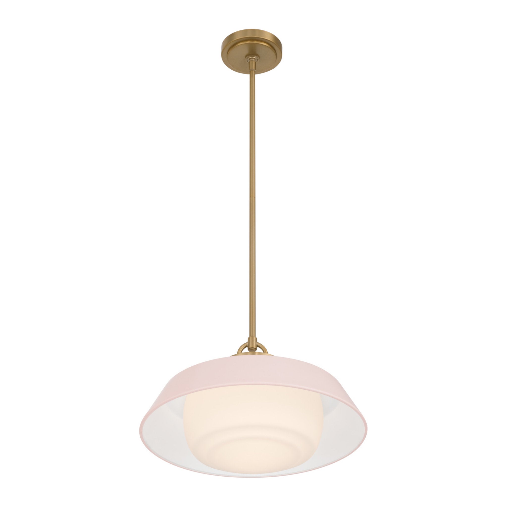 Xander 16'' Vibrant Gold + Blush Pendant Pink 16"W x 10"H x 16"D