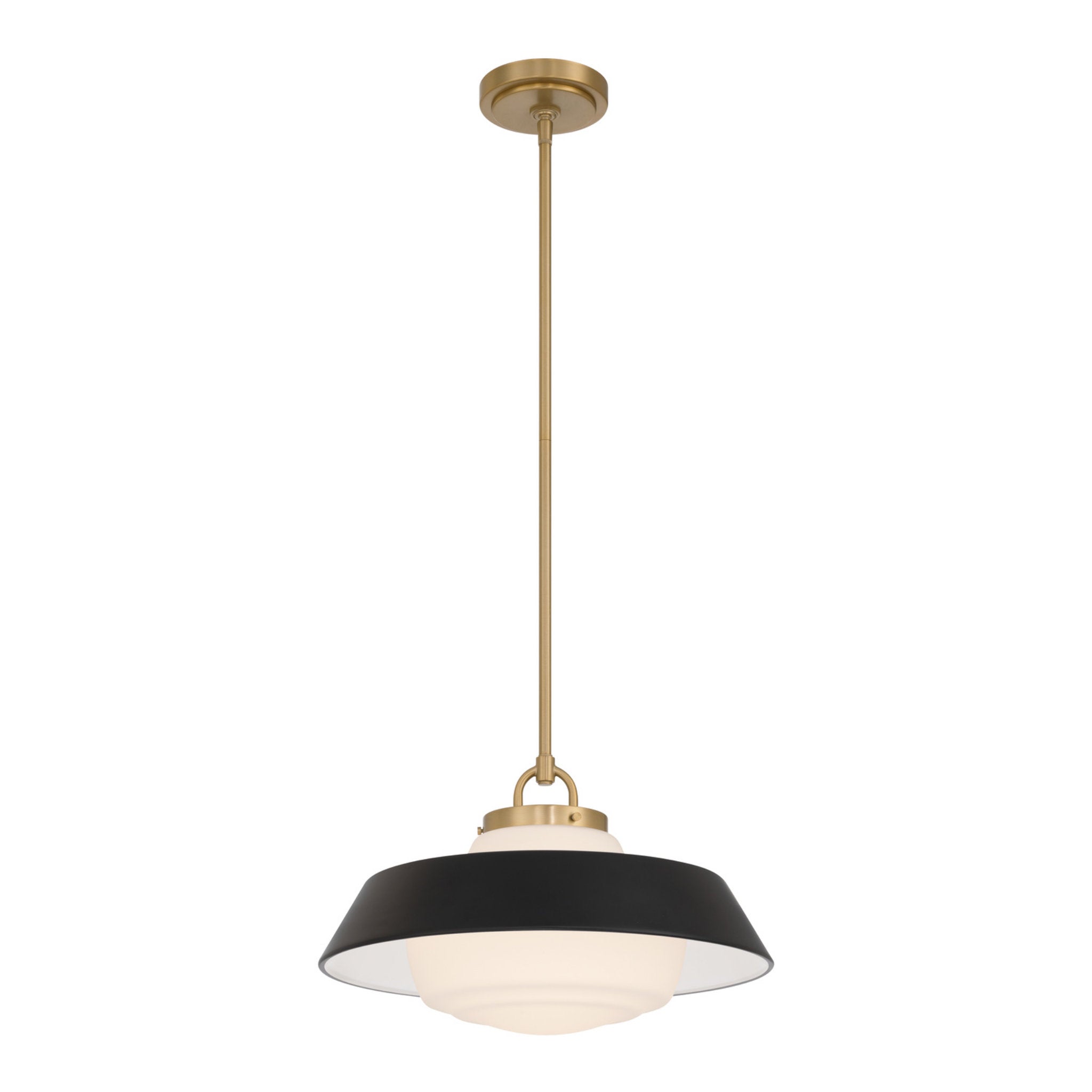 Xander 16'' Vibrant Gold + Matte Black Pendant Black 16"W x 10"H x 16"D