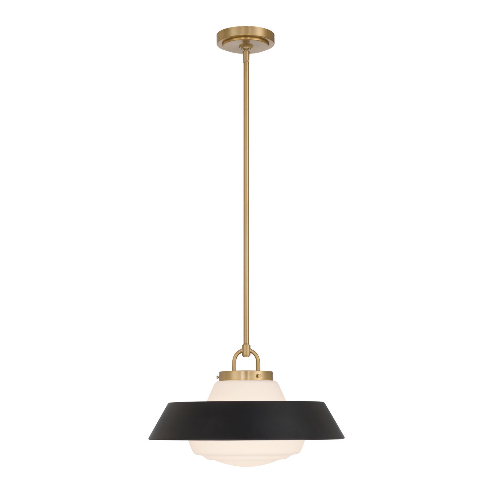 Xander 16'' Vibrant Gold + Matte Black Pendant Black 16"W x 10"H x 16"D
