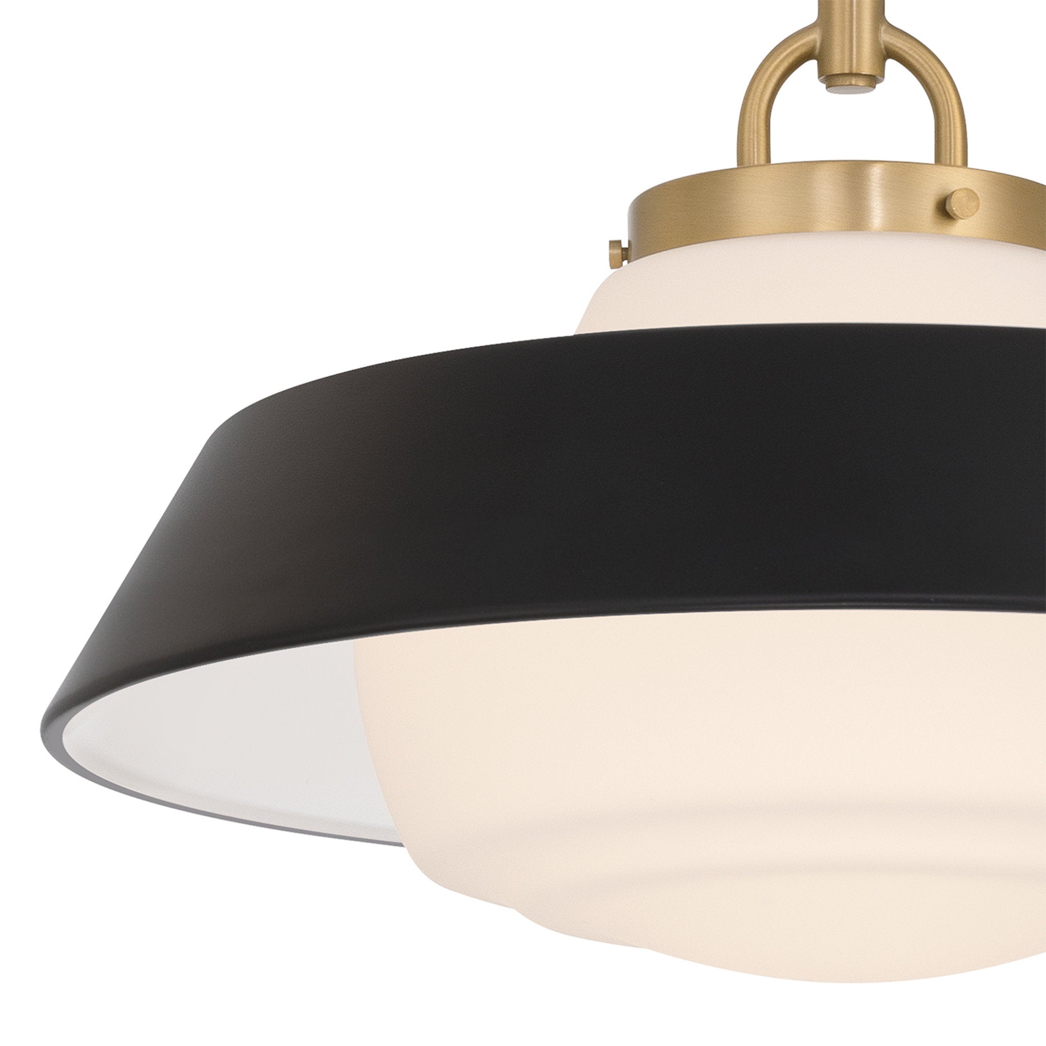 Xander 16'' Vibrant Gold + Matte Black Pendant Black 16"W x 10"H x 16"D
