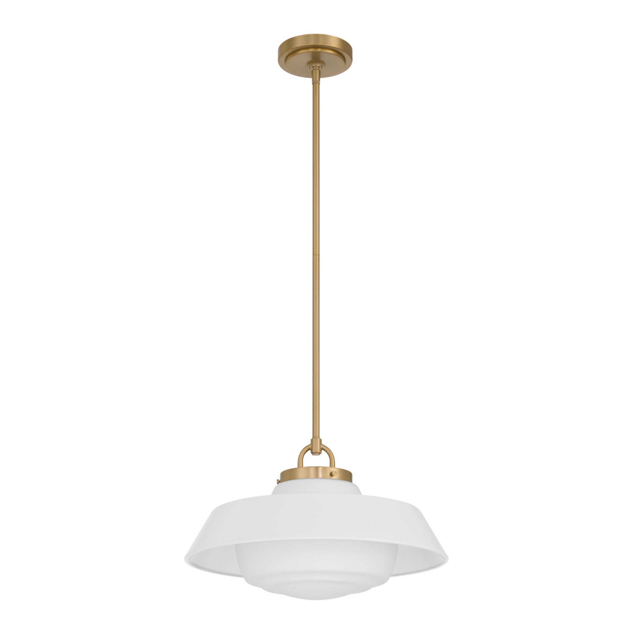 Xander 16'' Vibrant Gold + White Pendant White 16"W x 10"H x 16"D