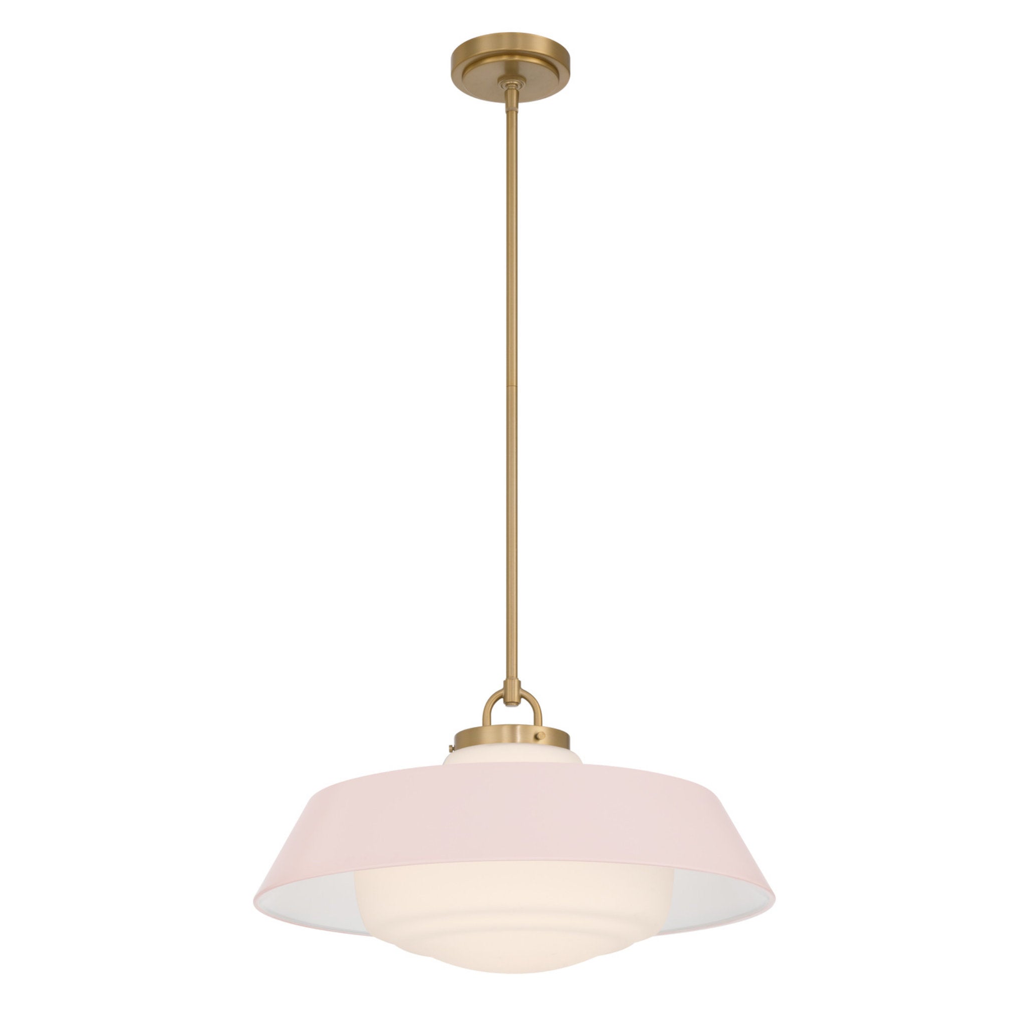 Xander 20'' Vibrant Gold + Blush Pendant Pink 20"W x 11.5"H x 20"D