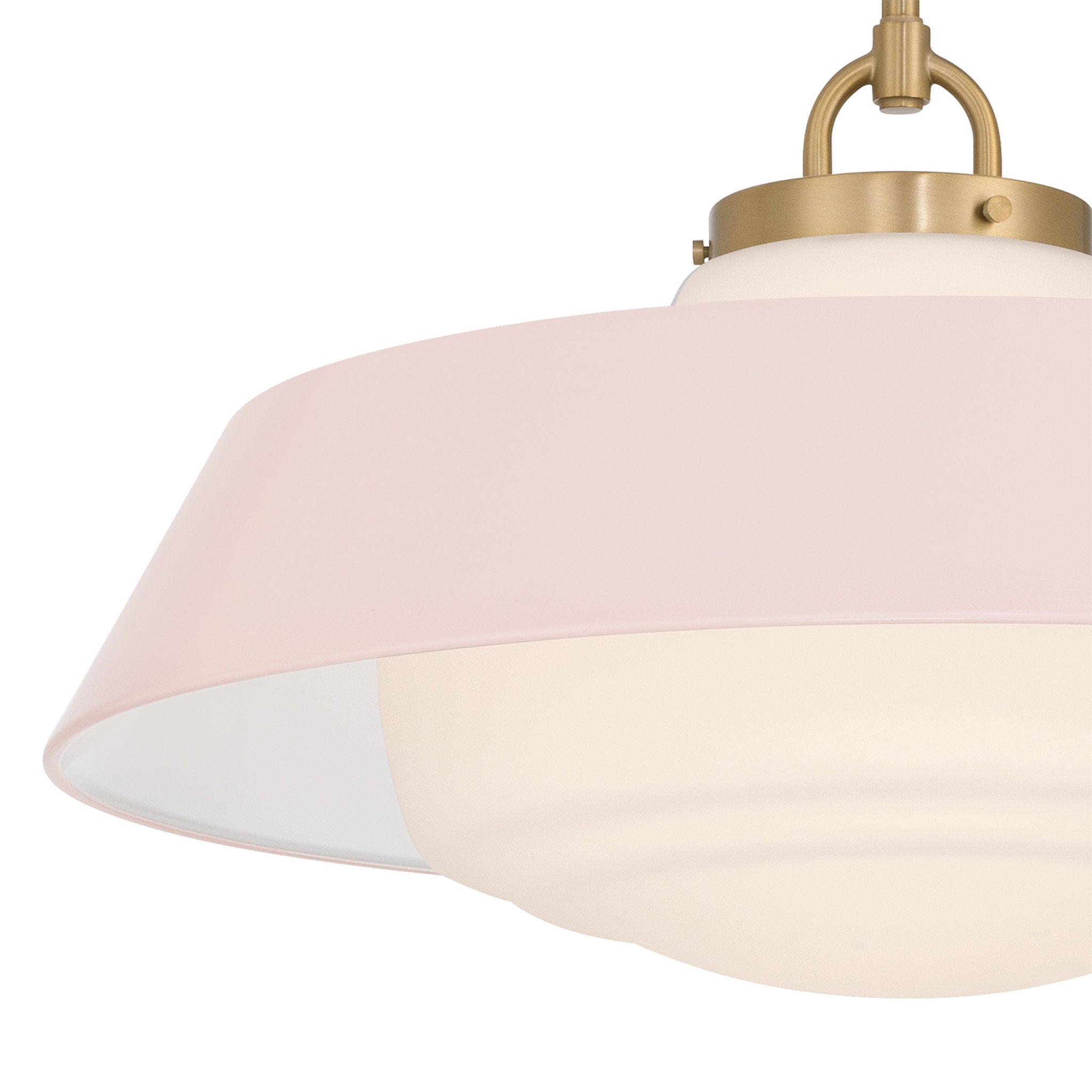 Xander 20'' Vibrant Gold + Blush Pendant Pink 20"W x 11.5"H x 20"D