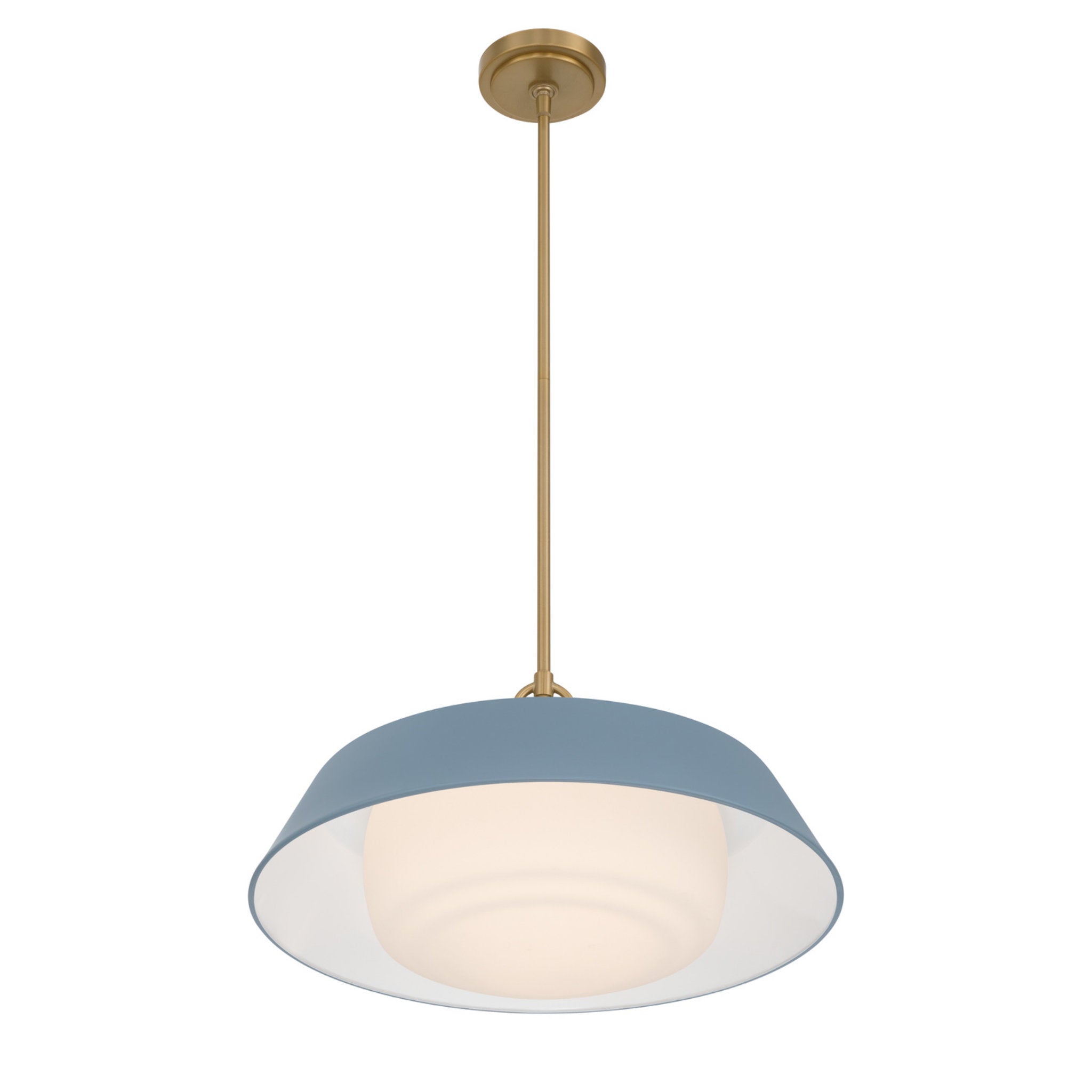 Xander 20'' Vibrant Gold + Blue Pendant Blue 20"W x 11.5"H x 20"D