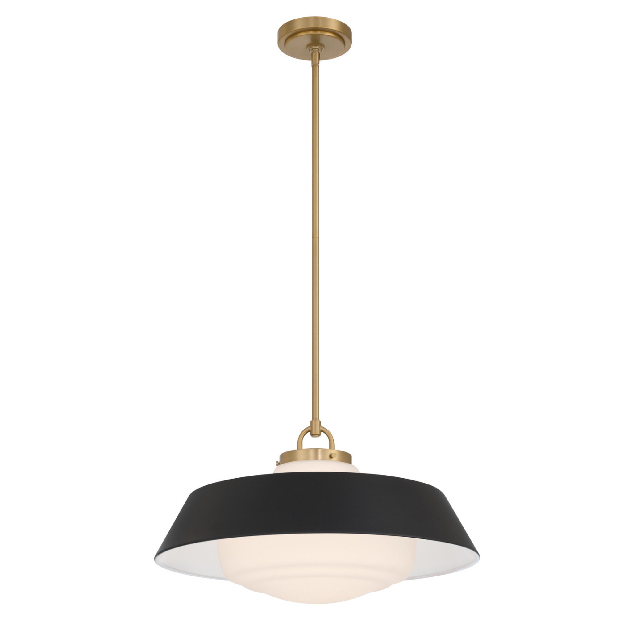 Xander 20'' Vibrant Gold + Matte Black Pendant Black 20"W x 11.5"H x 20"D