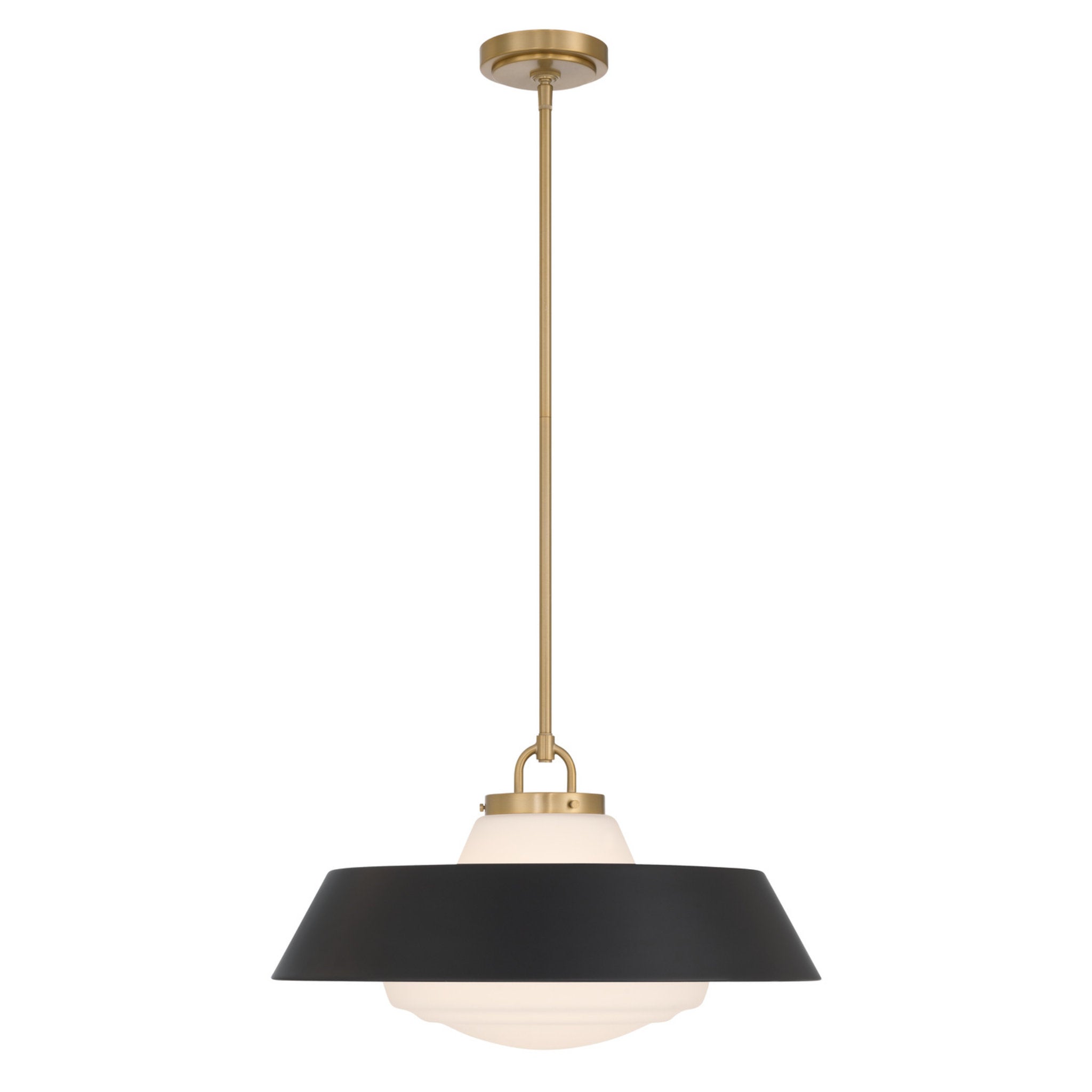 Xander 20'' Vibrant Gold + Matte Black Pendant Black 20"W x 11.5"H x 20"D