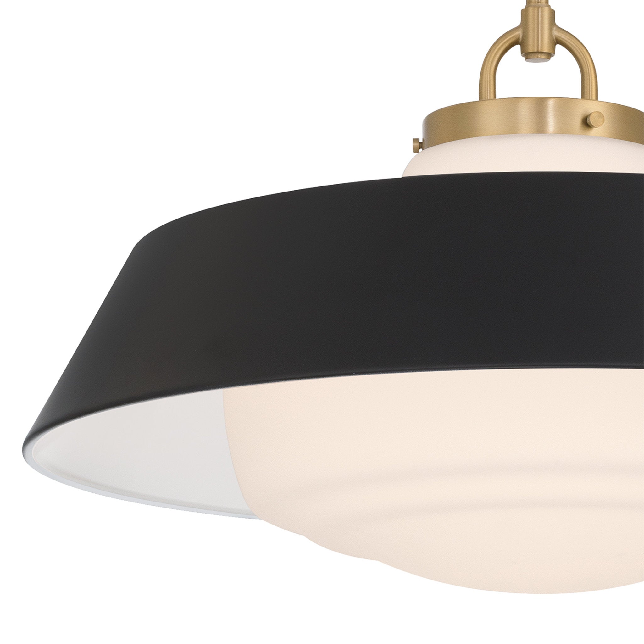 Xander 20'' Vibrant Gold + Matte Black Pendant Black 20"W x 11.5"H x 20"D