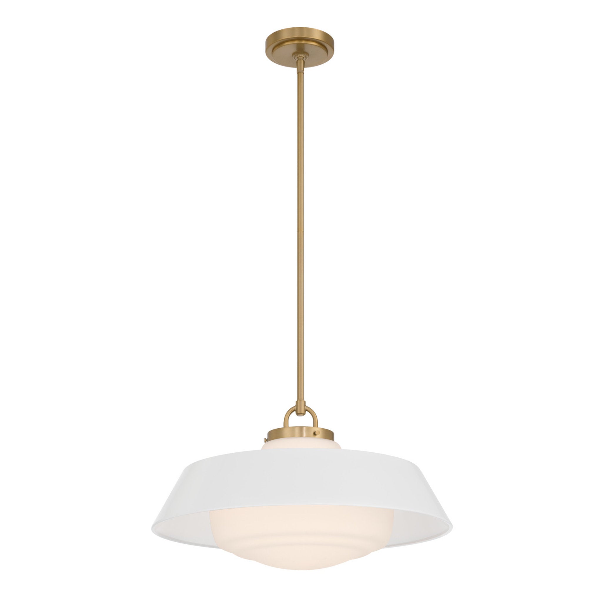Xander 20'' Vibrant Gold + White Pendant White 20"W x 11.5"H x 20"D