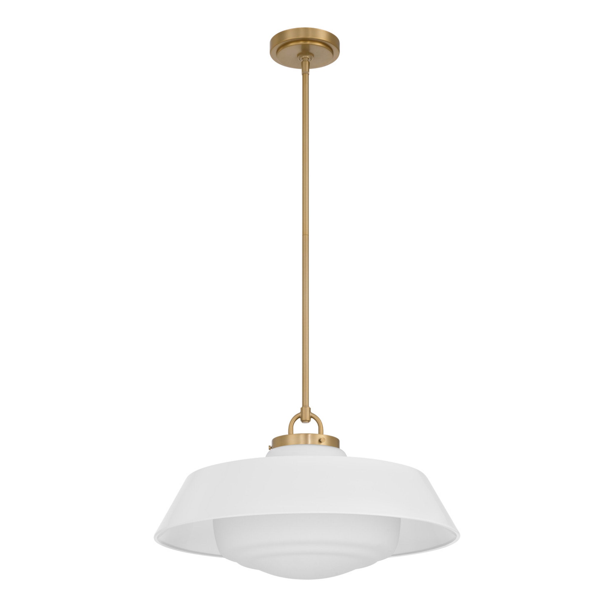 Xander 20'' Vibrant Gold + White Pendant White 20"W x 11.5"H x 20"D