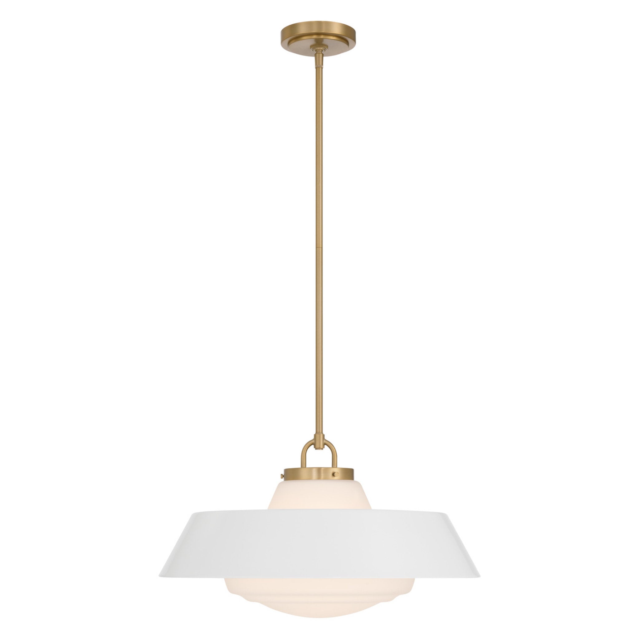 Xander 20'' Vibrant Gold + White Pendant White 20"W x 11.5"H x 20"D
