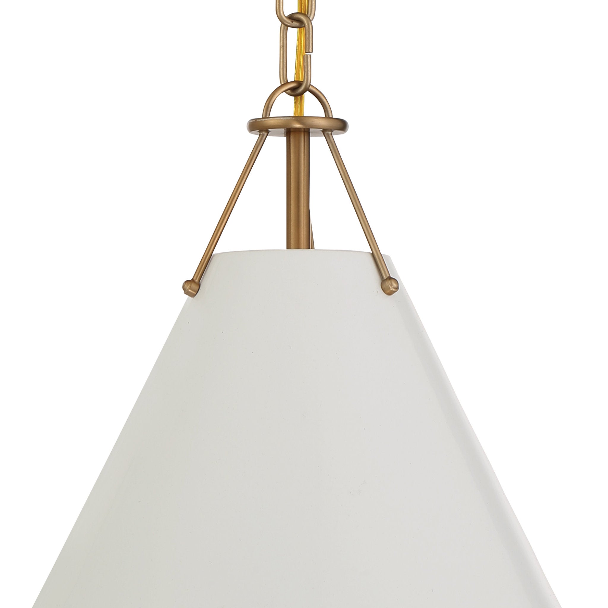 Xavier 12'' Vibrant Gold Pendant White 12"W x 12"H x 12"D