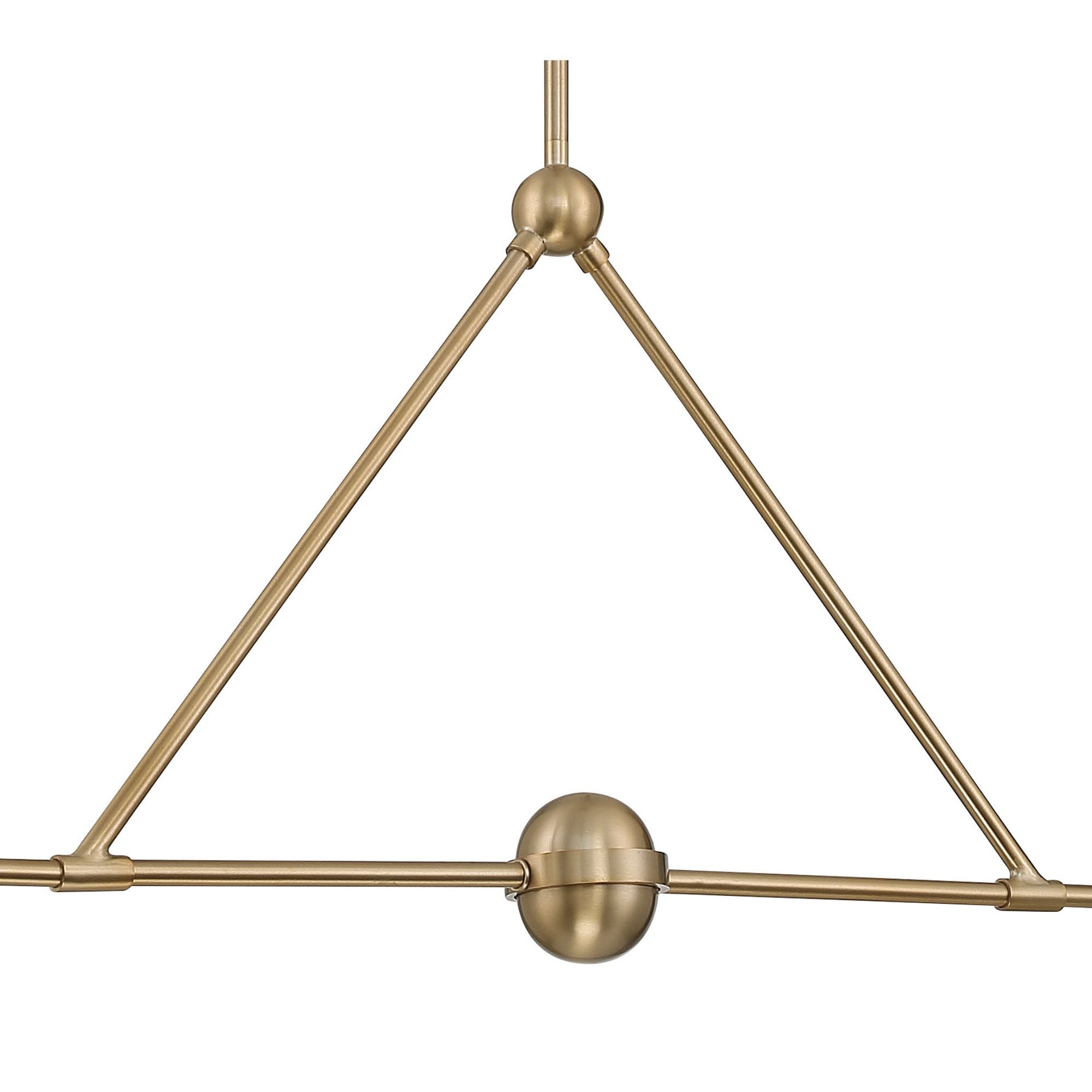 Xavier 42'' Vibrant Gold + White Linear Chandelier White 42"W x 15"H x 6"D