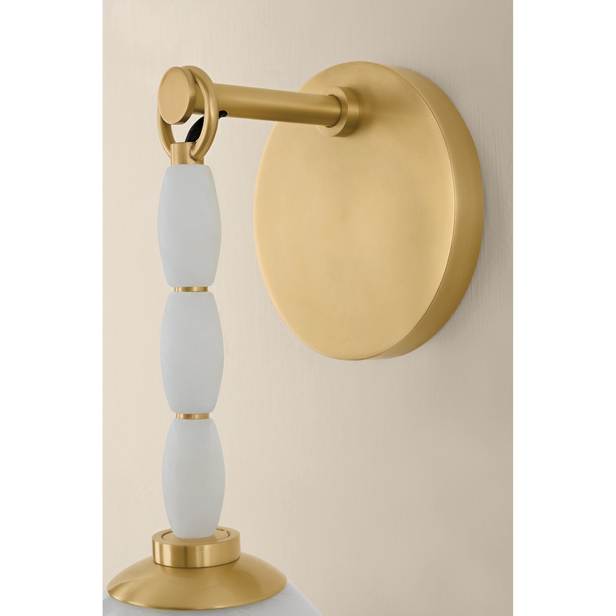 Yolanda 1-Light Wall Sconce in Aged Brass 6.25L x 5.5W x 15.25H