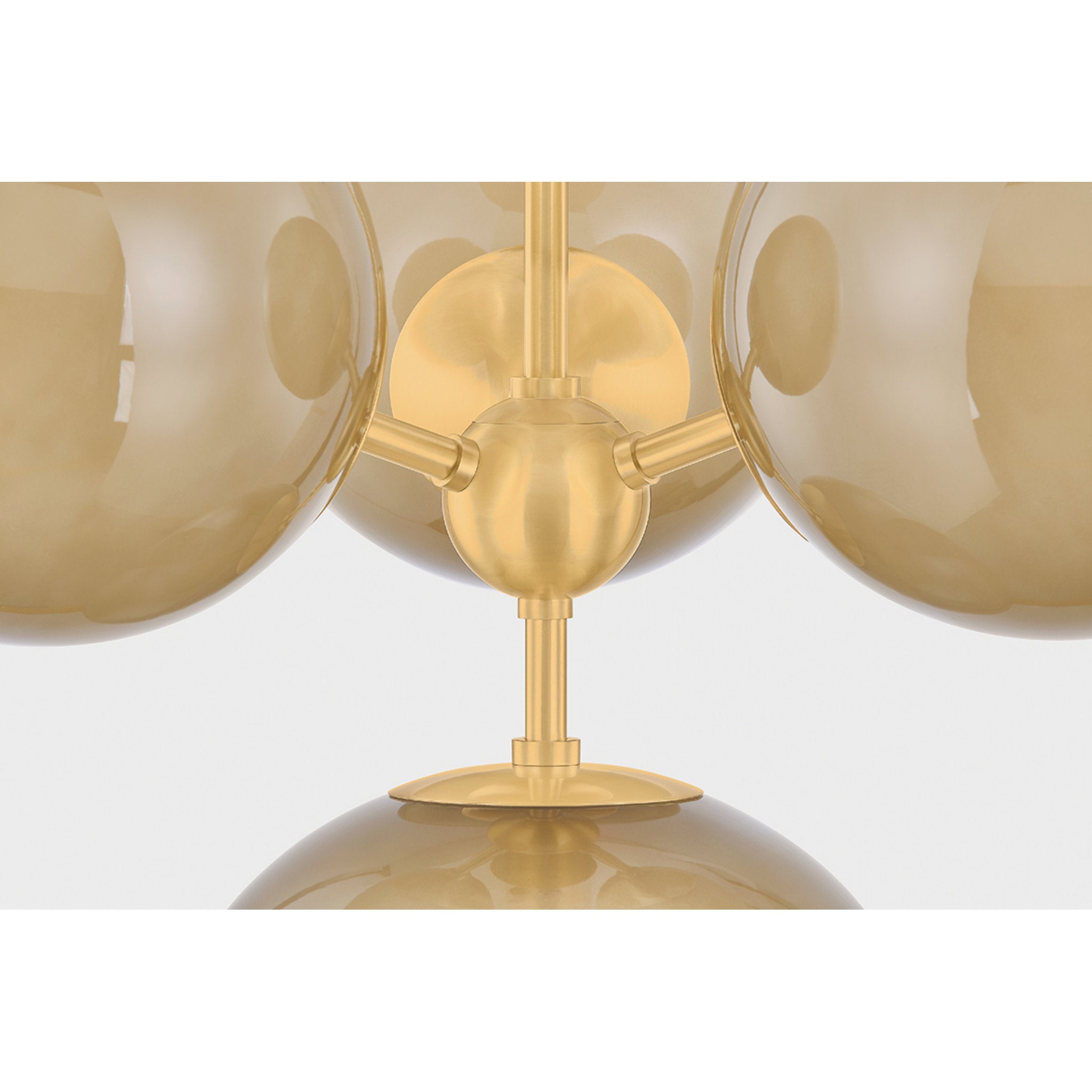 Zaley 4-Light Semi Flush in Aged Brass 20.5W x 17.75H