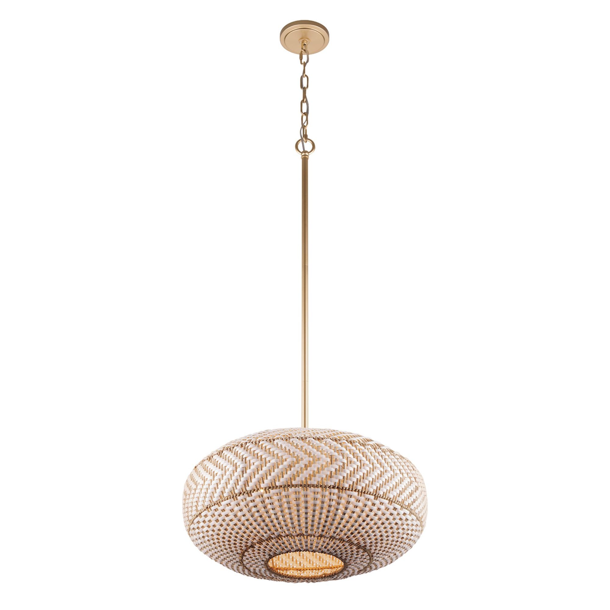 Zanzibar 4 Light Soft Gold Pendant 22"W x 11"H x 22"D