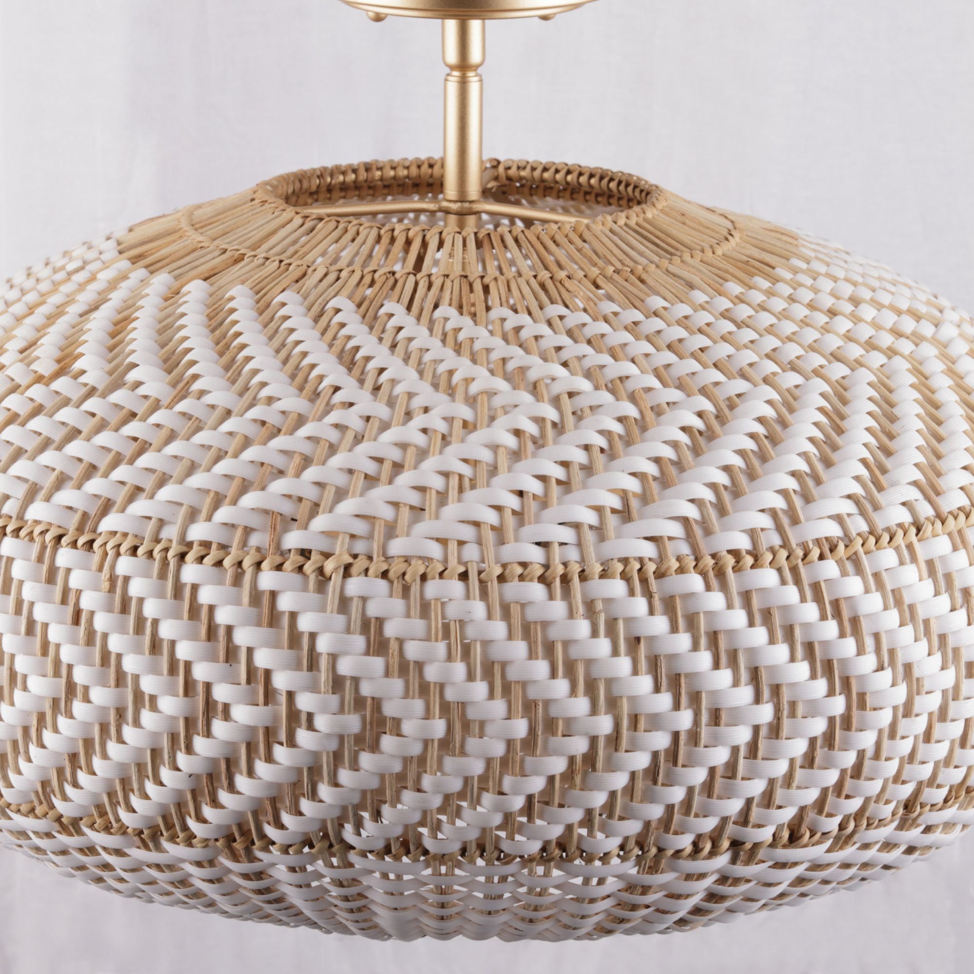 Zanzibar 22'' Soft Gold Semi Flush Mount Tan 22"W x 15.25"H x 22"D