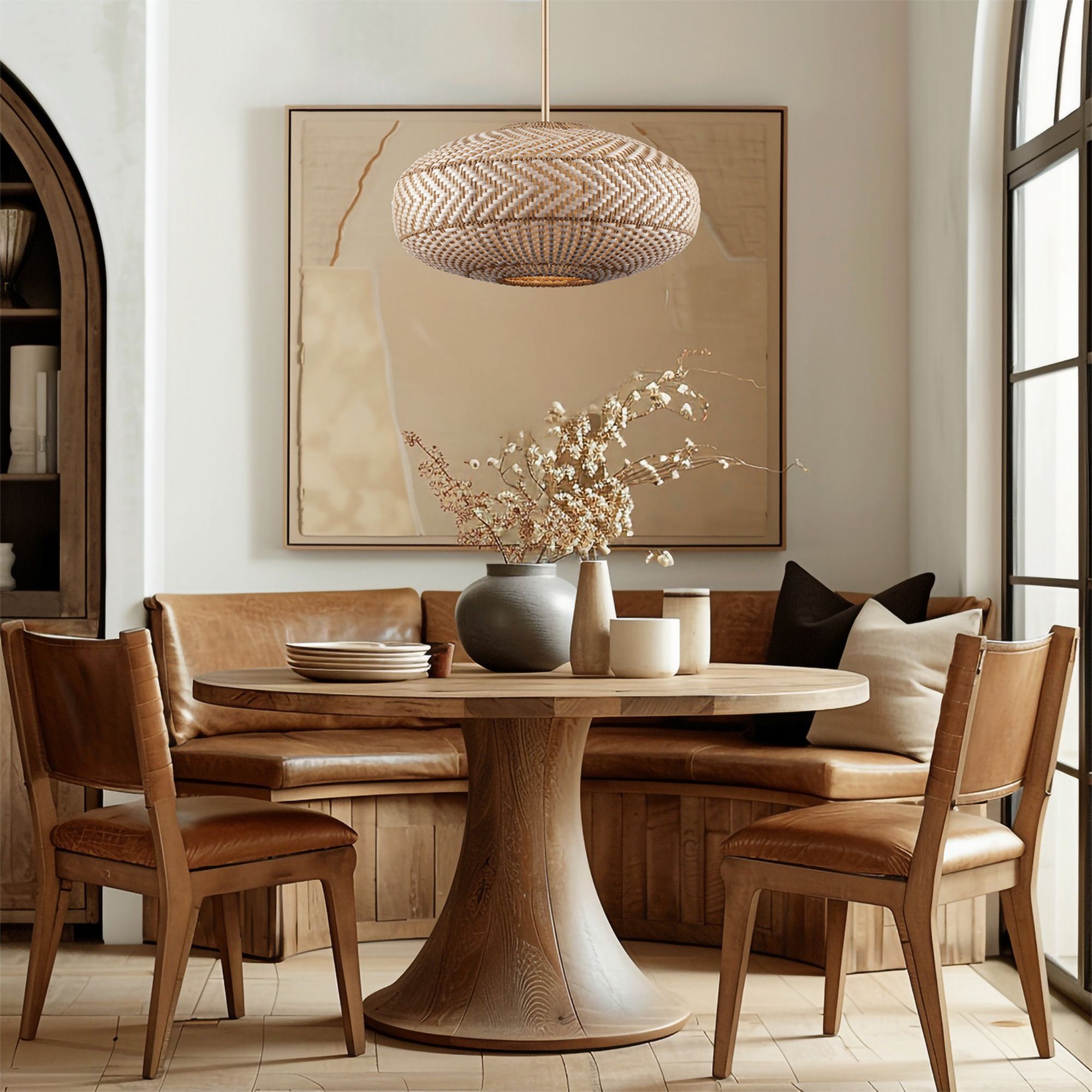 Zanzibar 4 Light Soft Gold Pendant 22"W x 11"H x 22"D