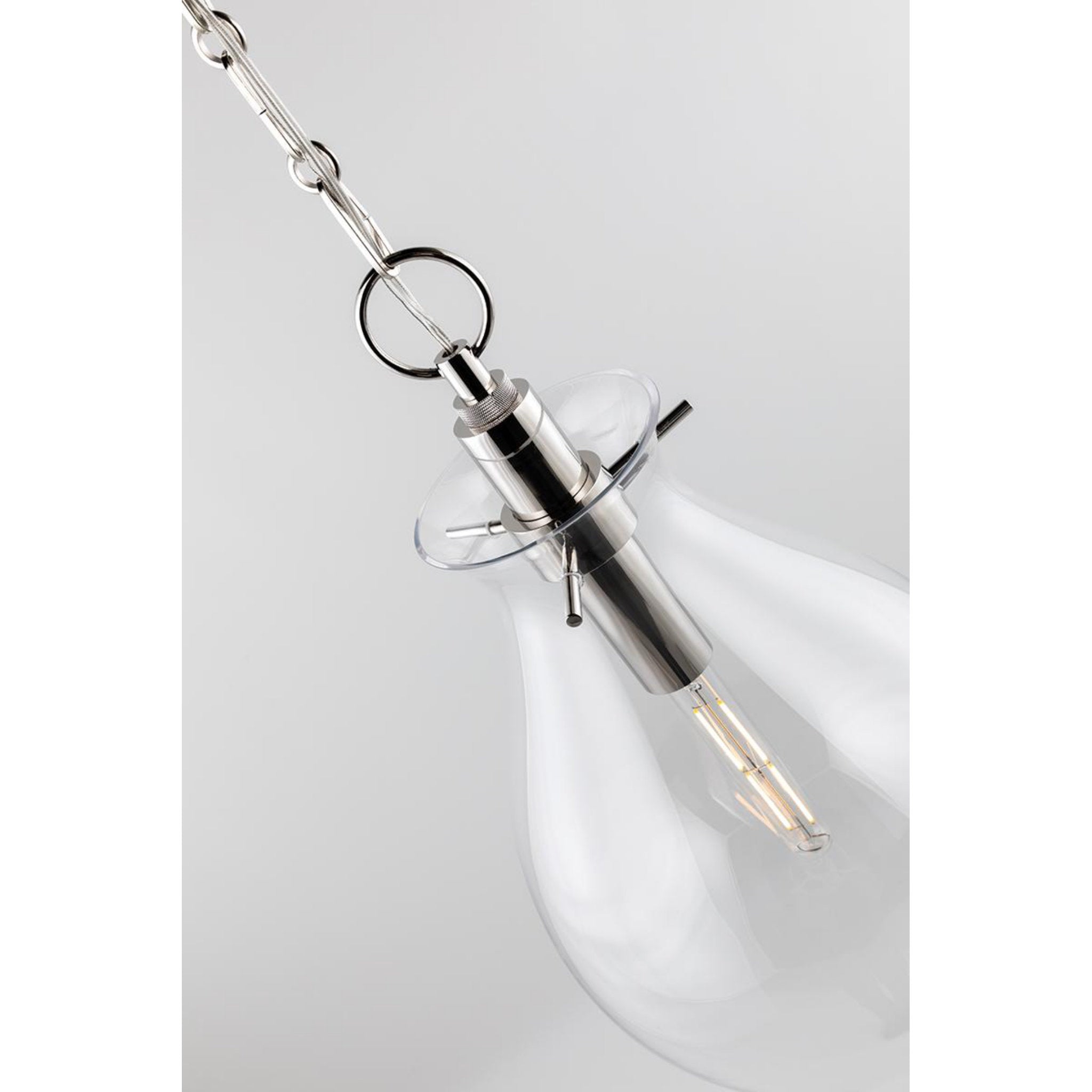 Ivy 1 Light Pendant in Polished Nickel by Becki Owens