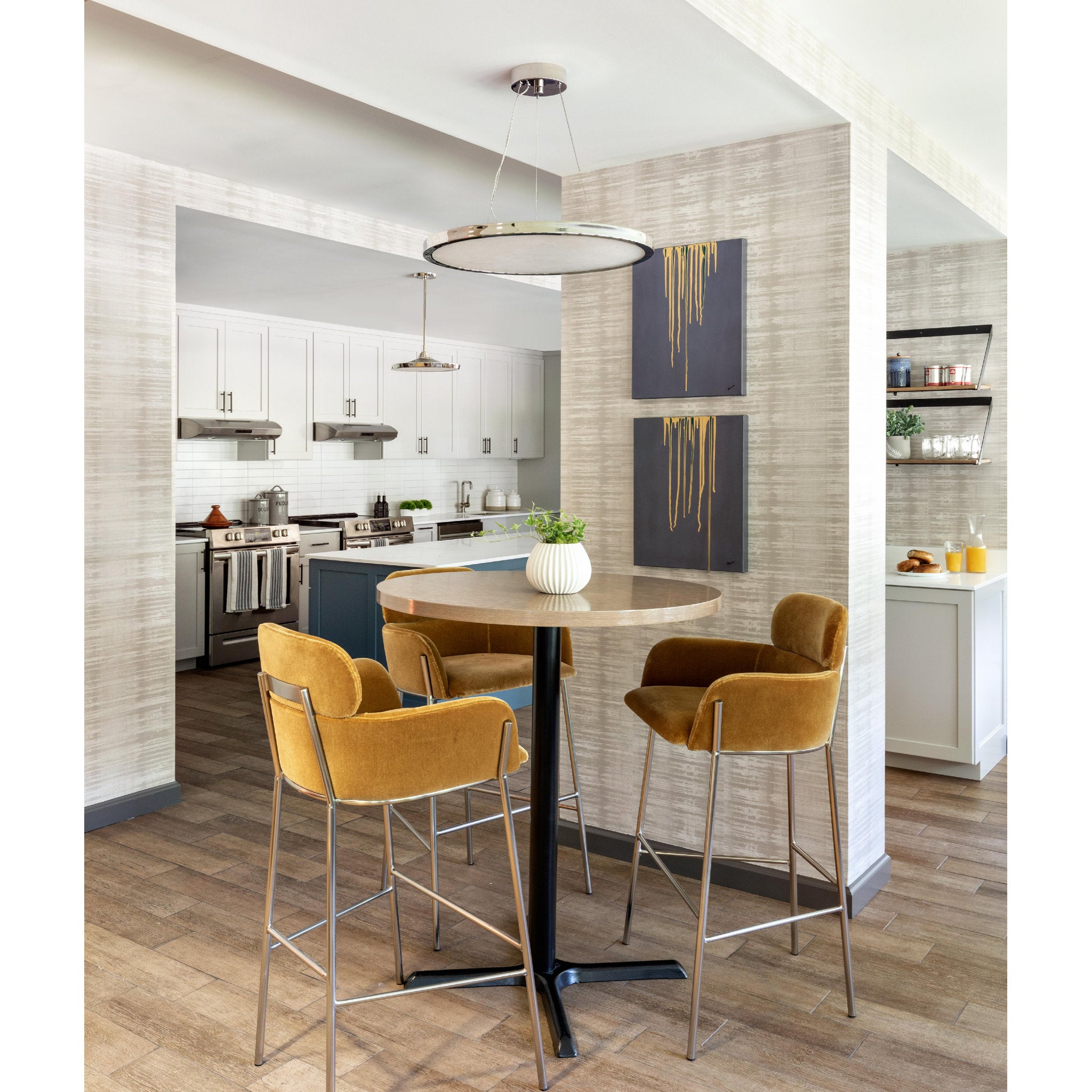 Eastport 1-Light Chandelier in  Polished Nickel 24L x 24W x 1.25H