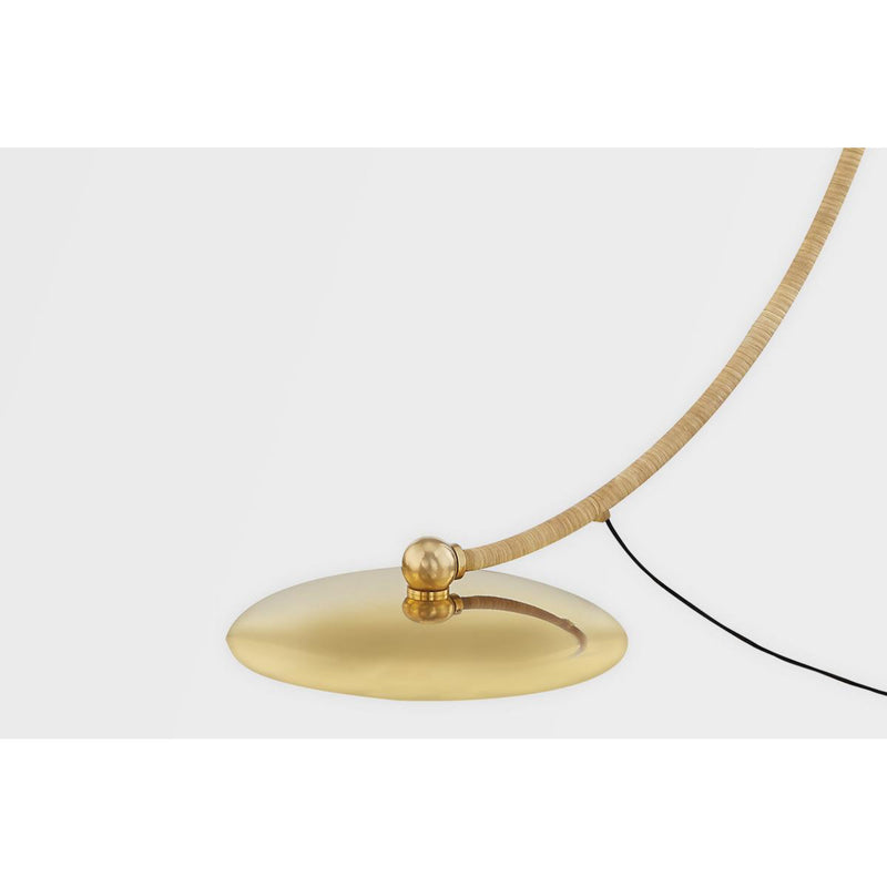 Montague 1 Light Floor Lamp in Aged Brass