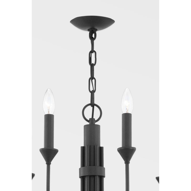 Cate 7 Light Chandelier in Forged Iron