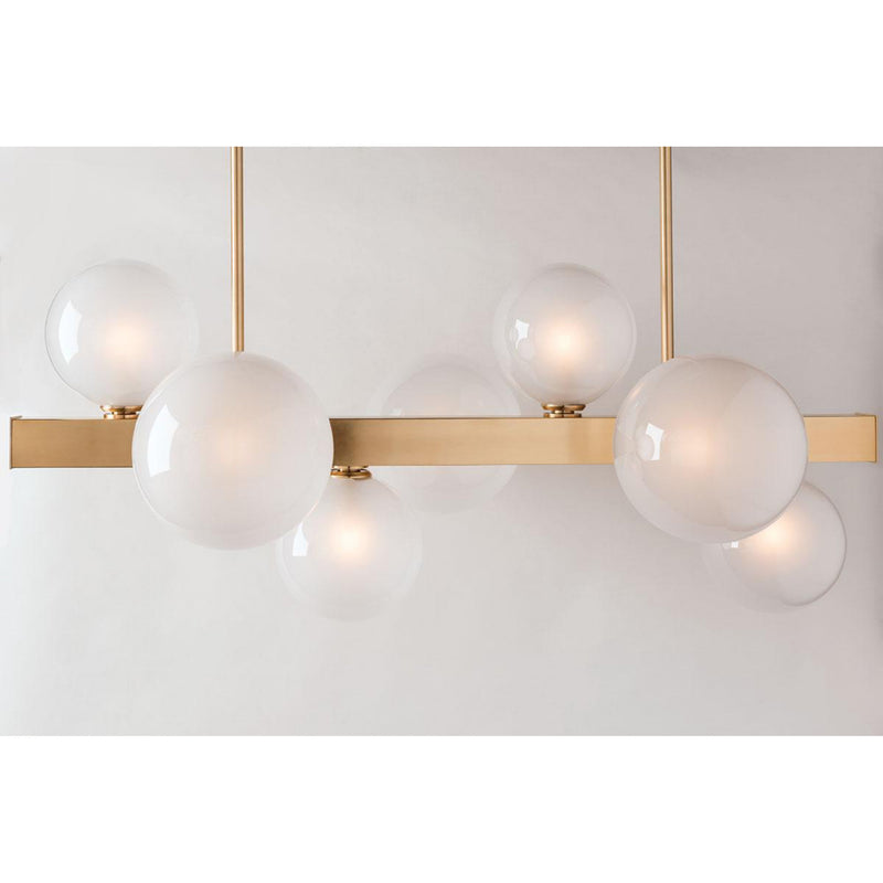 Hinsdale 4 Light Pendant in Aged Brass