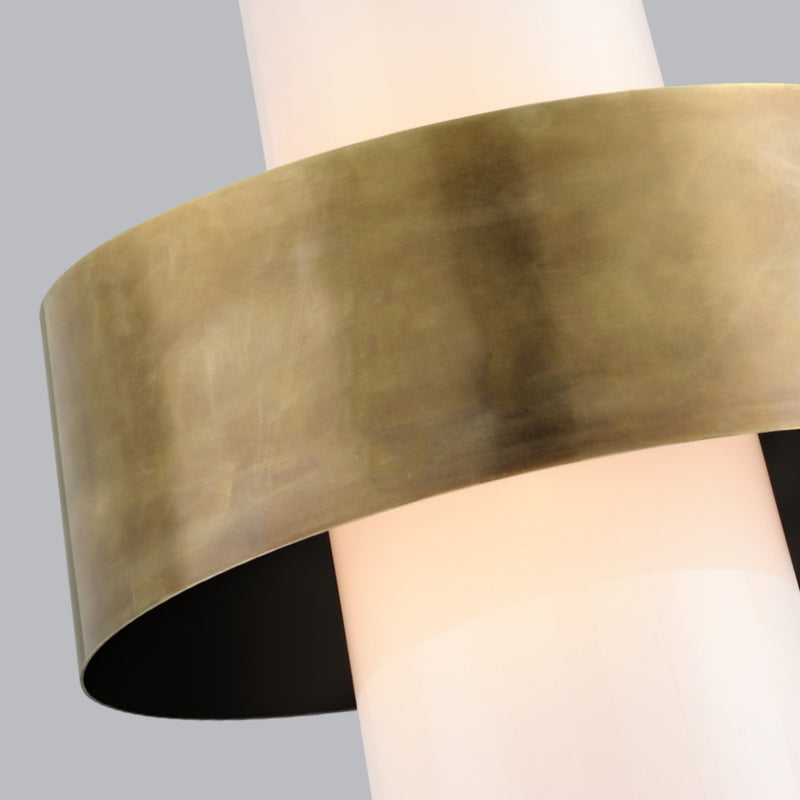 Melrose 4 Light Pendant in Vintage Brass