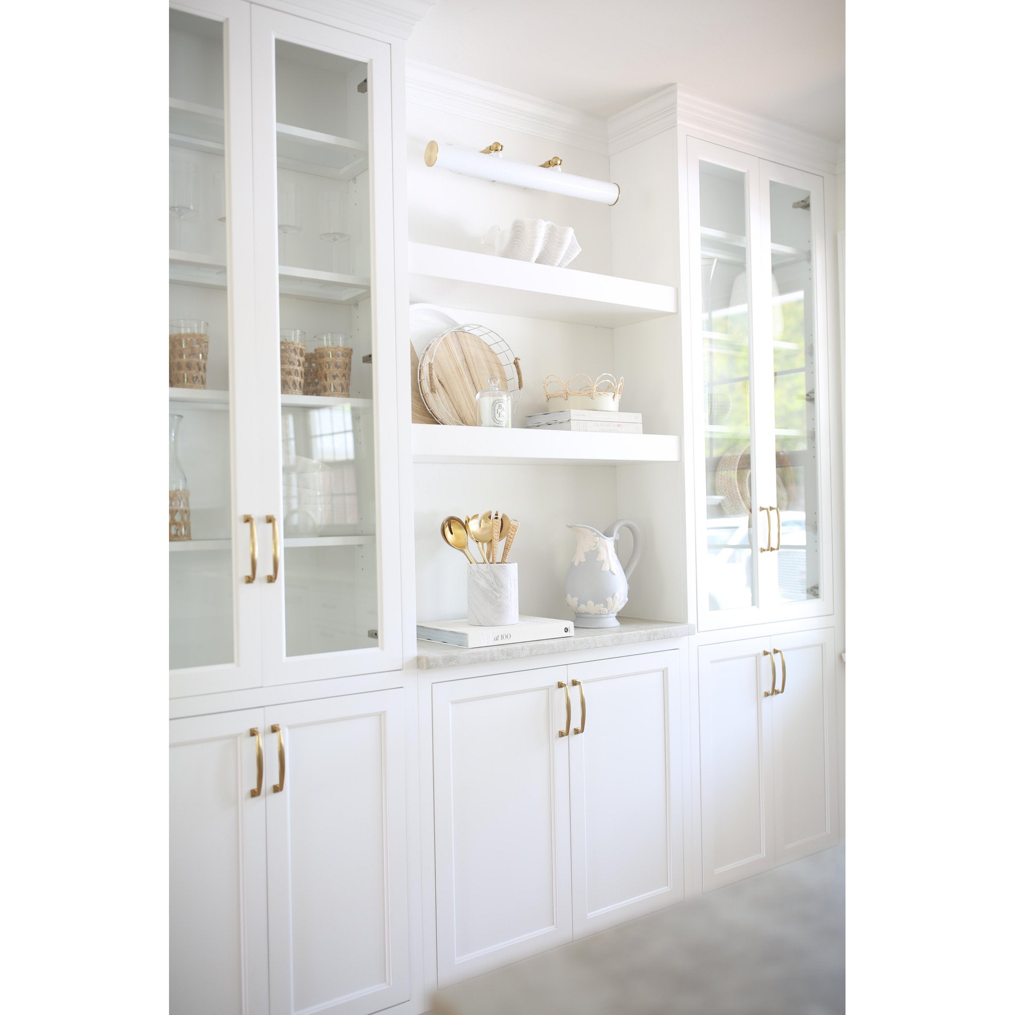 Holly 3-Light Picture Light in  Aged Brass/Soft Off White 5.5L x 24.25W x 4.75H