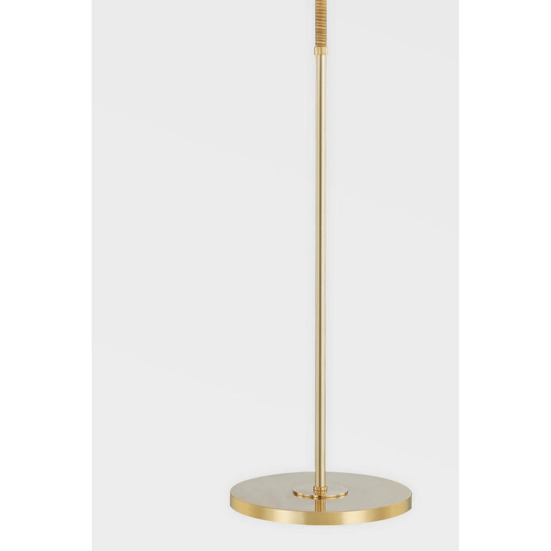 Dorset 1 Light Floor Lamp in Aged Brass by Mark D. Sikes