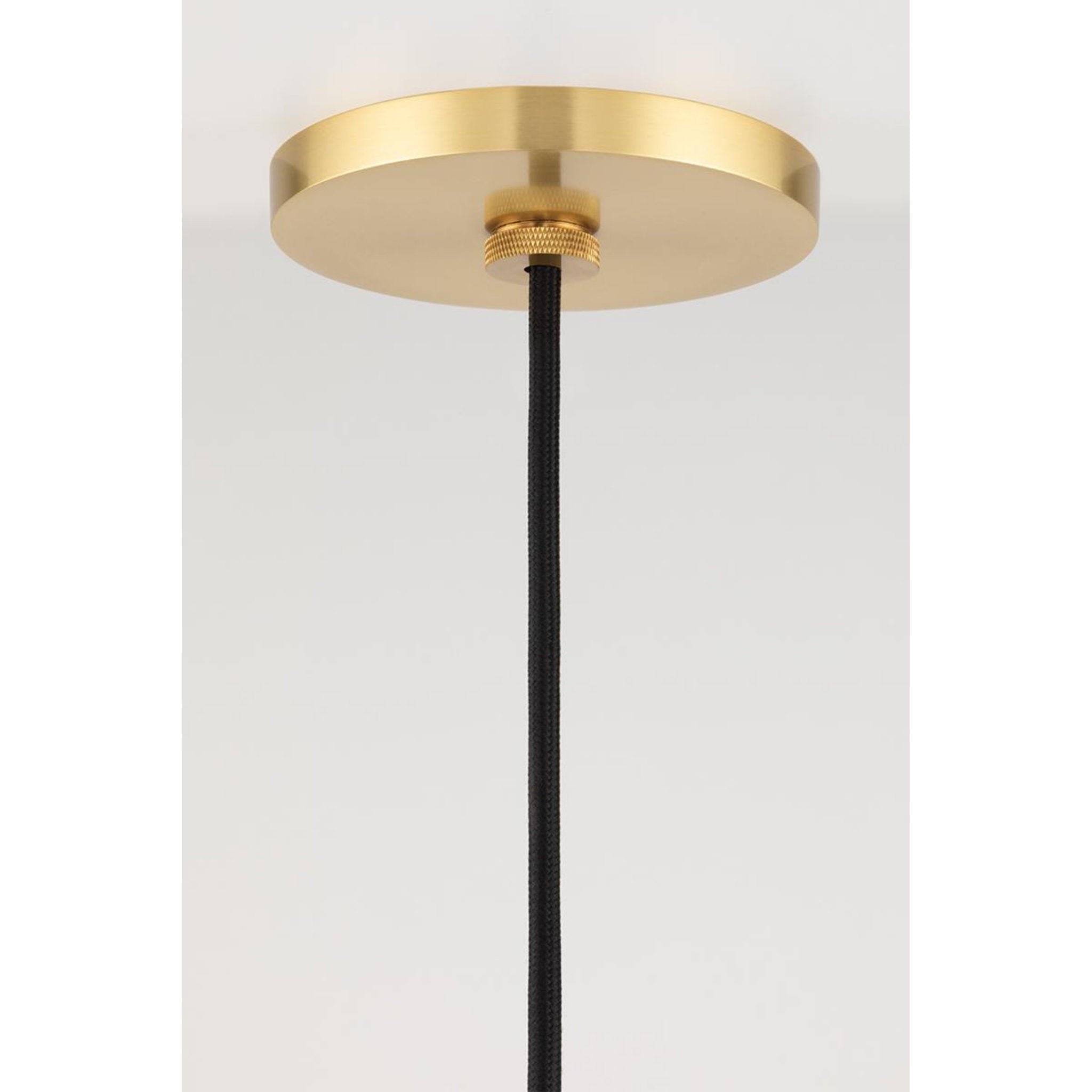 Elanor 1-Light Pendant in  Aged Brass 29.75L x 5.5W x 8.75H
