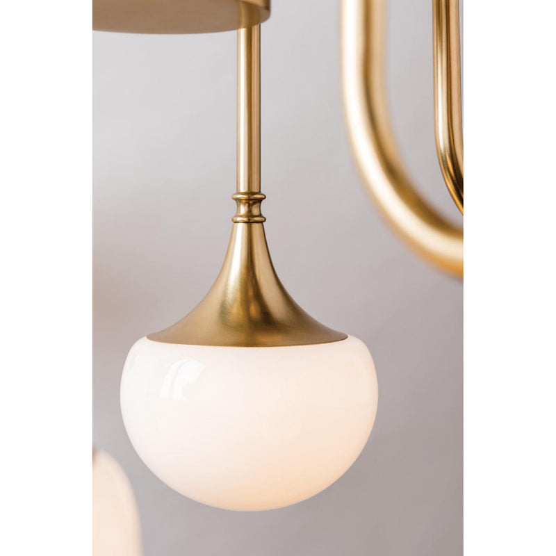 Fleming 2 Light Wall Sconce in Aged Brass