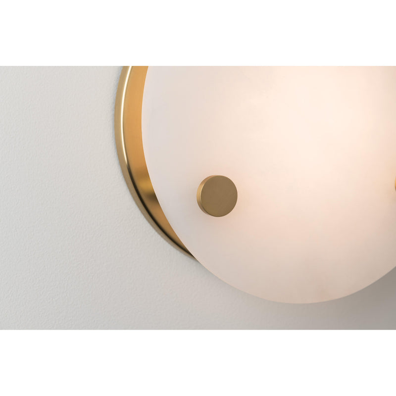 Croton 1 Light Flush Mount in Aged Brass