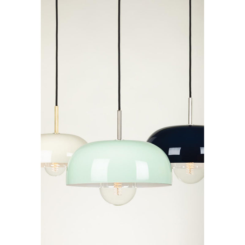 Avery 1 Light Flush Mount in Aged Brass/Pink