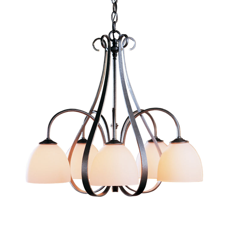 Hubbardton Forge 101445-1015 Ceiling Light Sweeping Taper 5 Arm Chandelier in Natural Iron