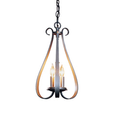 Hubbardton Forge 101473-1005 Ceiling Light Sweeping Taper 3 Arm Chandelier in Natural Iron