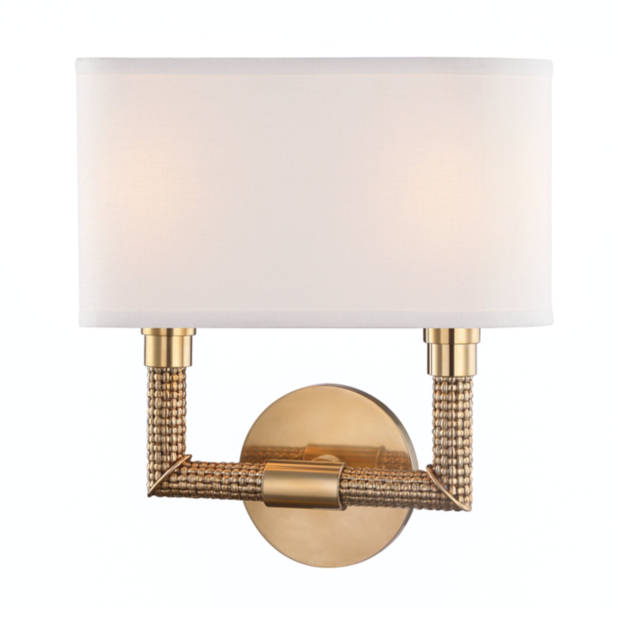 Dubois 2 Light Wall Sconce in Aged Brass