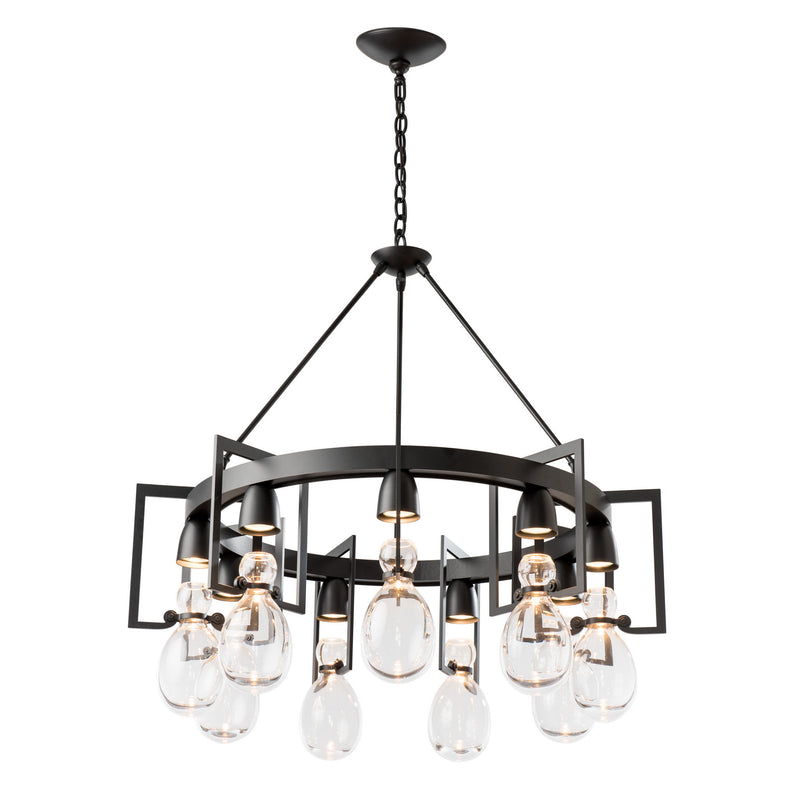 Hubbardton Forge 104360-1004 Ceiling Light Apothecary Circular Chandelier in Black